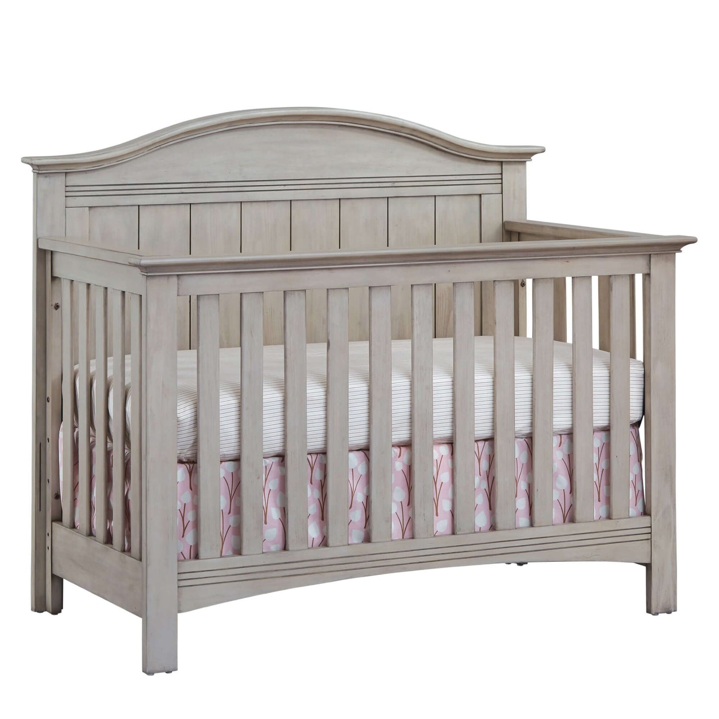 Chandler 4 In 1 Convertible Crib - Inclined Side View of Chandler 4 In 1 Convertible Crib Stone Wash