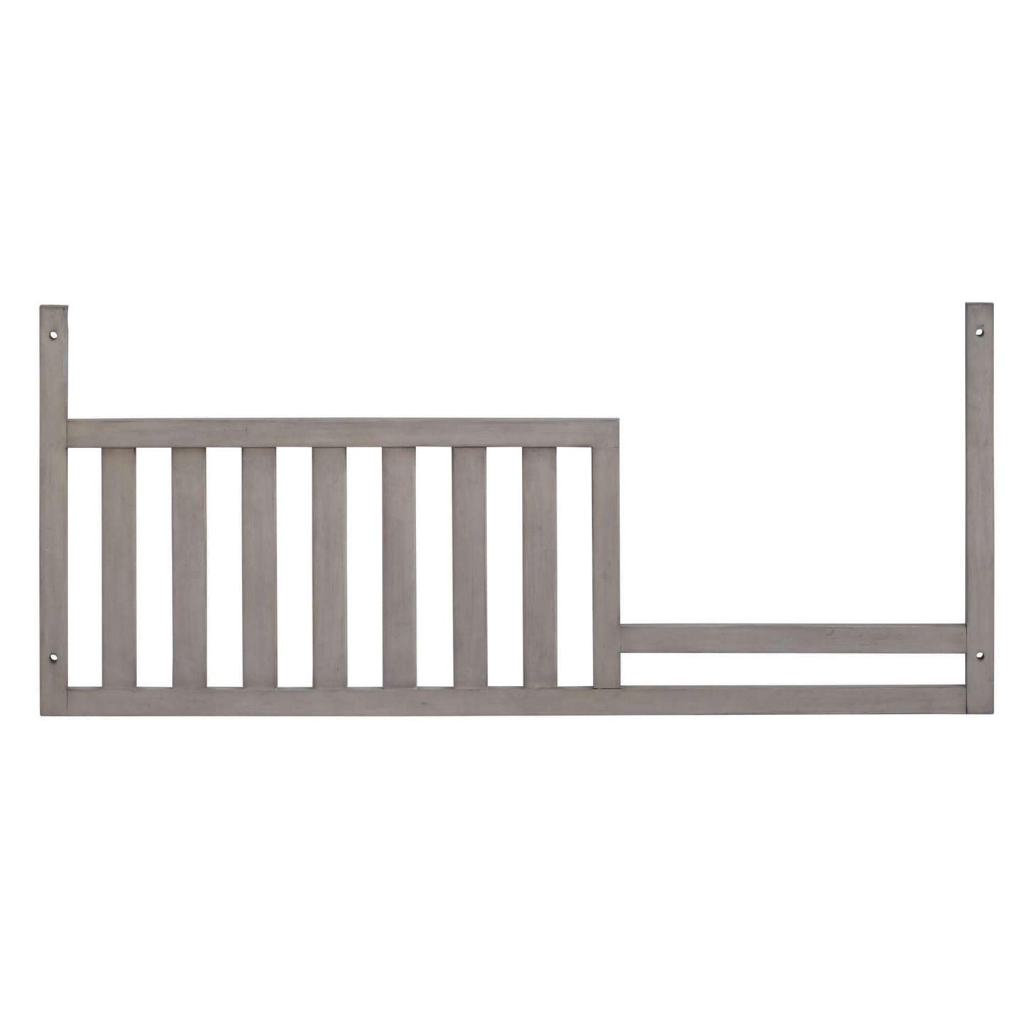 Chandler 4 In 1 Convertible Crib - Front View of Chandler Guard Rail Stone Wash