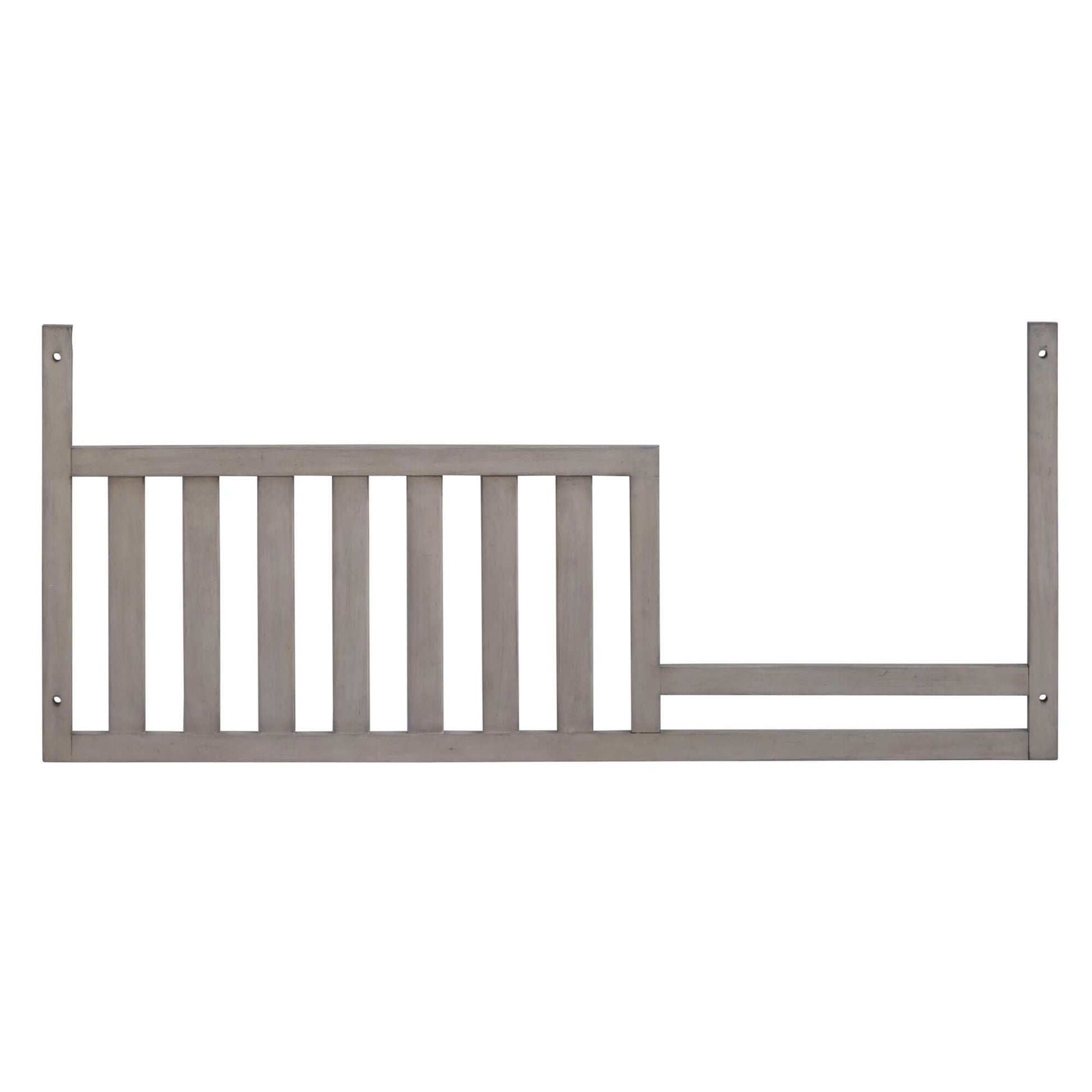 Chandler 4 In 1 Convertible Crib - Front View of Chandler Guard Rail Stone Wash