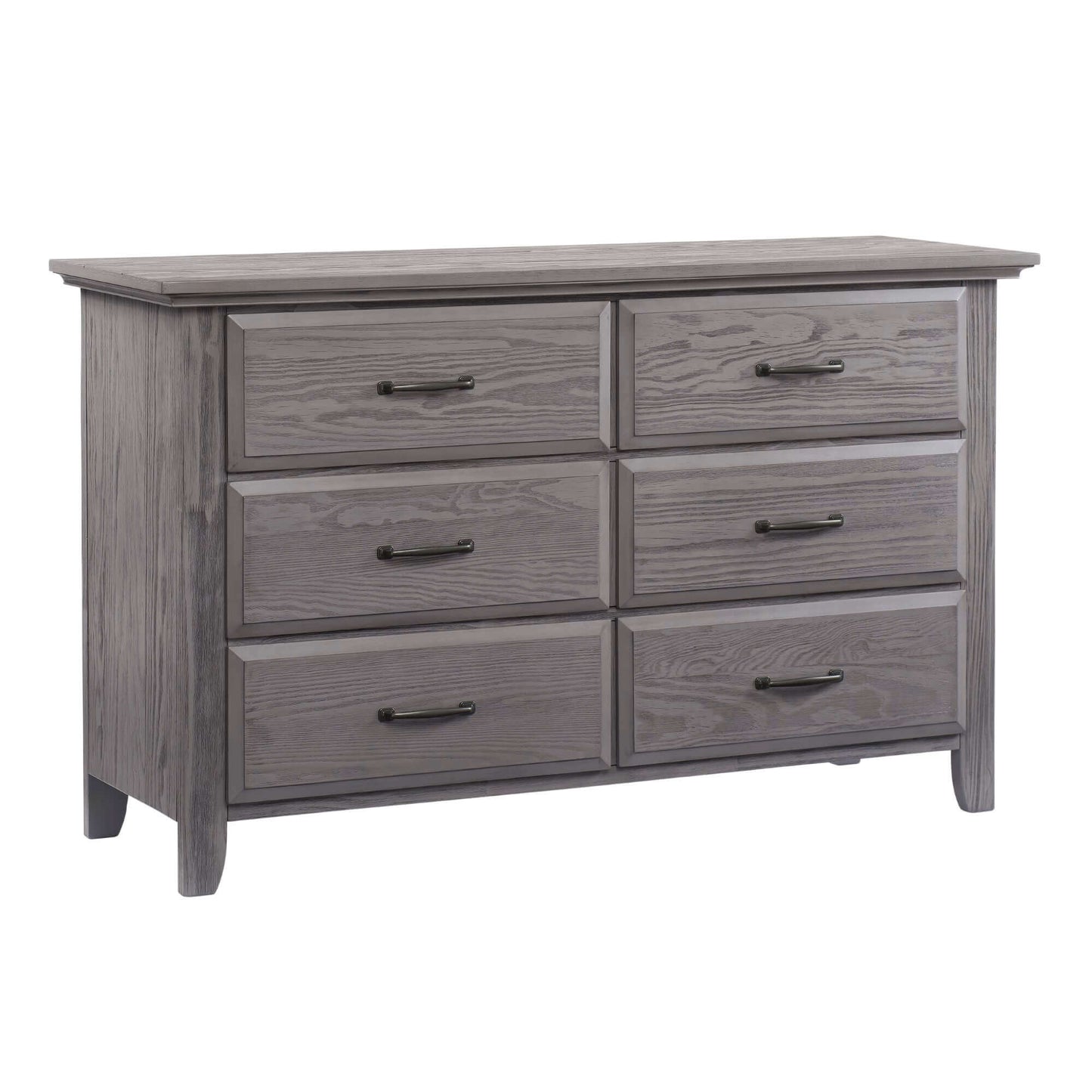 Chandler 6 Drawer Dresser - Inclined Side View of Chandler 6 Drawer Dresser Graphite Gray