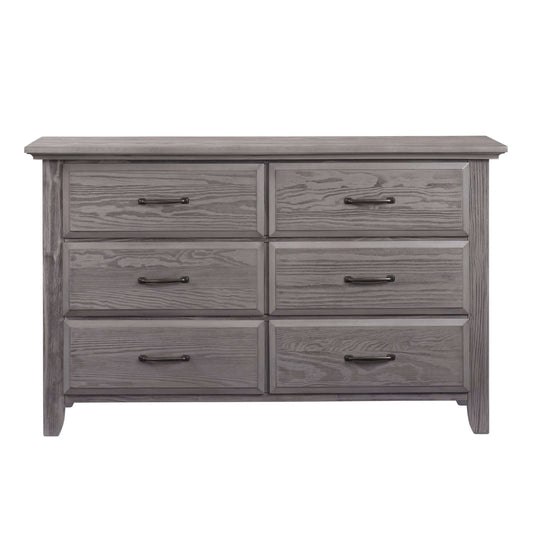 Chandler 6 Drawer Dresser - Front View of Chandler 6 Drawer Dresser Graphite Gray