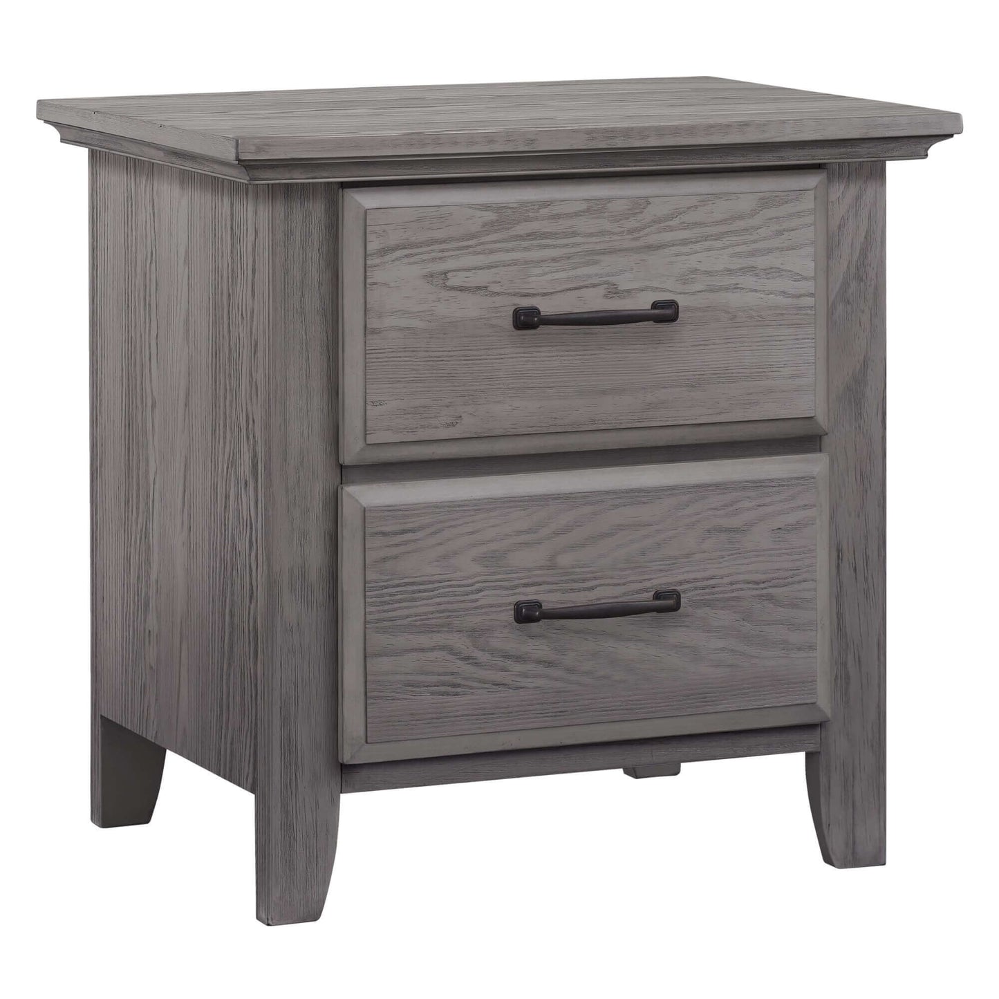 Chandler 2 Drawer Nightstand - Inclined Side View of Chandler 2 Drawer Nightstand Graphite Gray