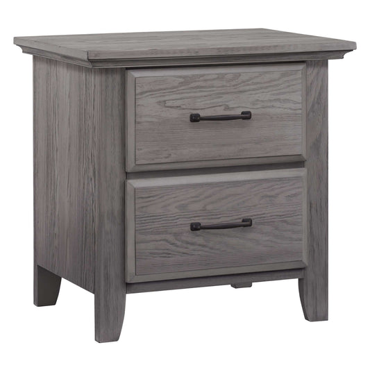 Chandler 2 Drawer Nightstand - Inclined Side View of Chandler 2 Drawer Nightstand Graphite Gray