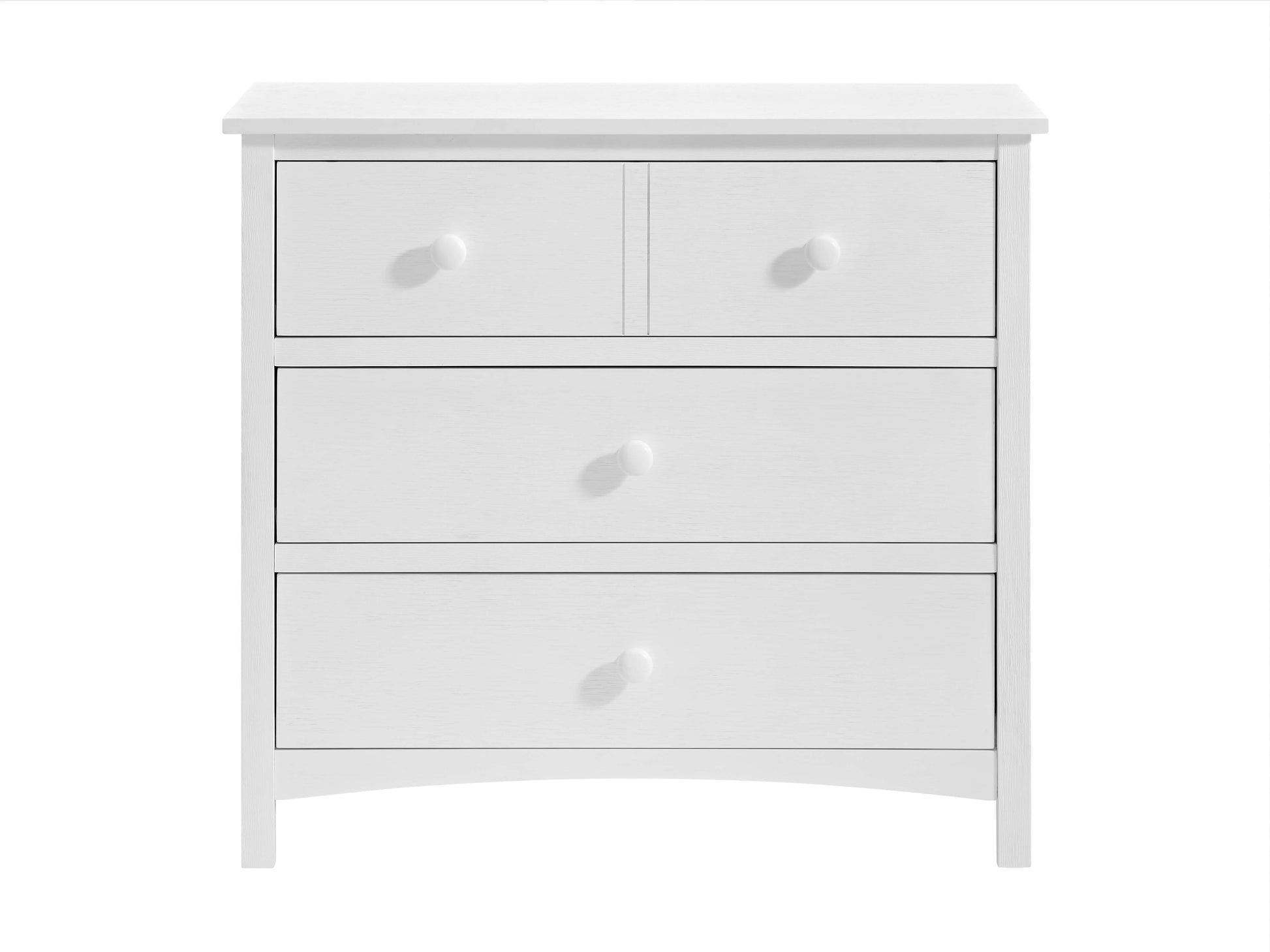 Castle Hill 3-Drawer Dresser - Front View of Castle Hill 3-Drawer Dresser White