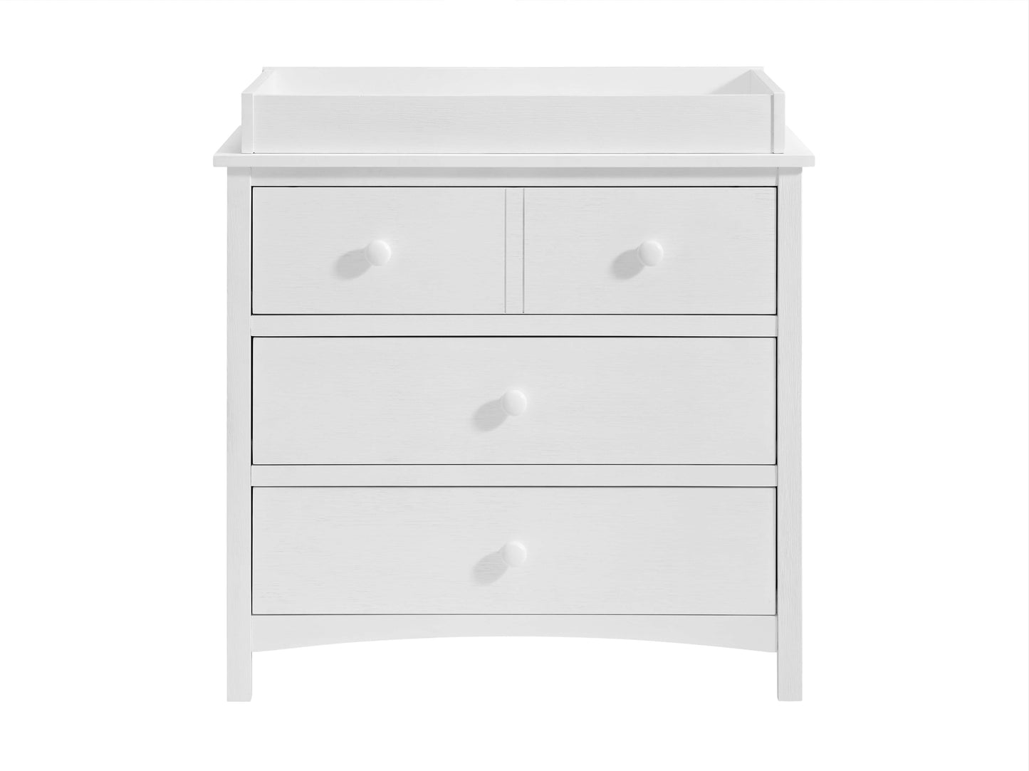 Castle Hill 3-Drawer Dresser - Front View of Castle Hill 3-Drawer Dresser White with Changing Topper