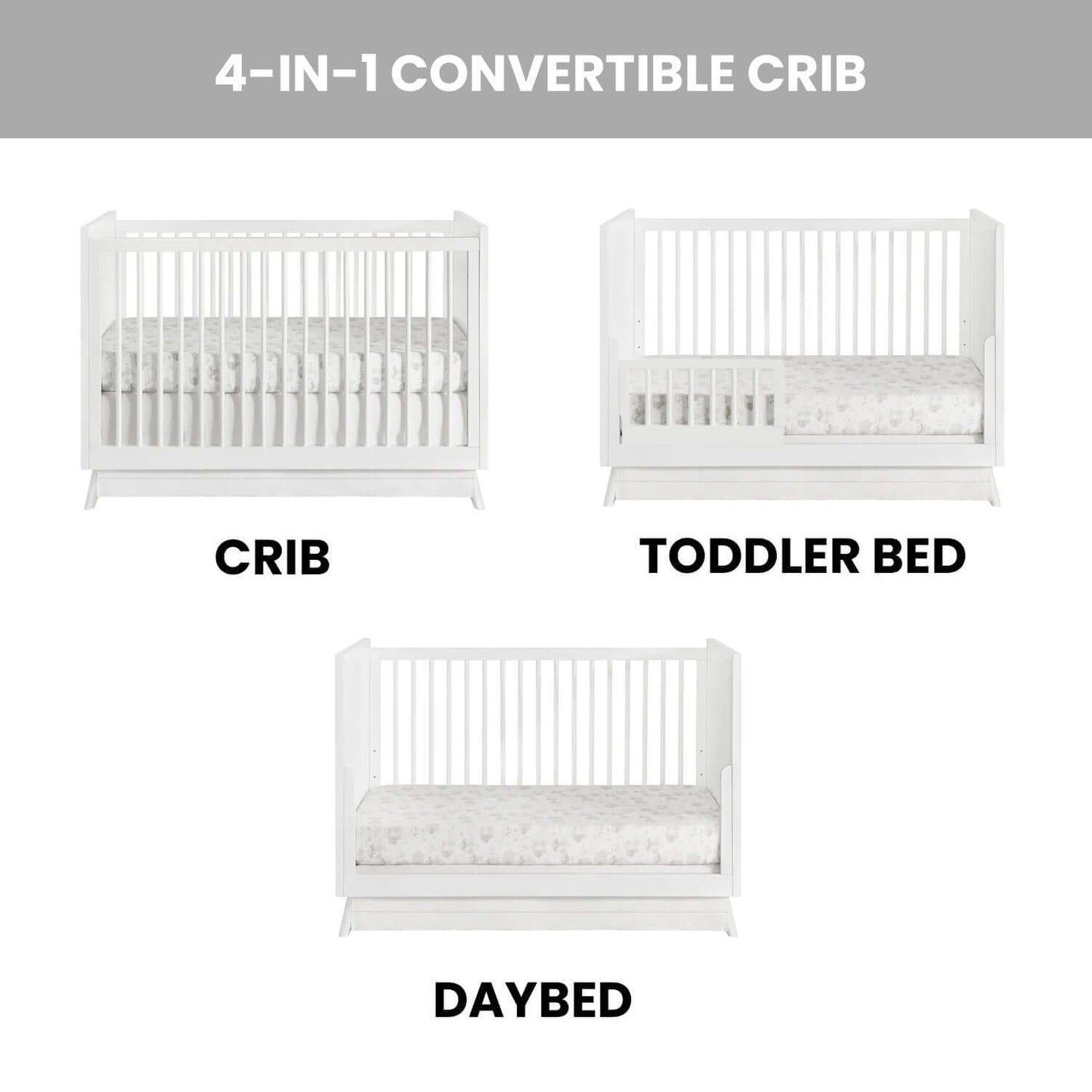 Dawson 3 In 1 Convertible Crib - Feature Image of Dawson 3 In 1 Convertible Crib White