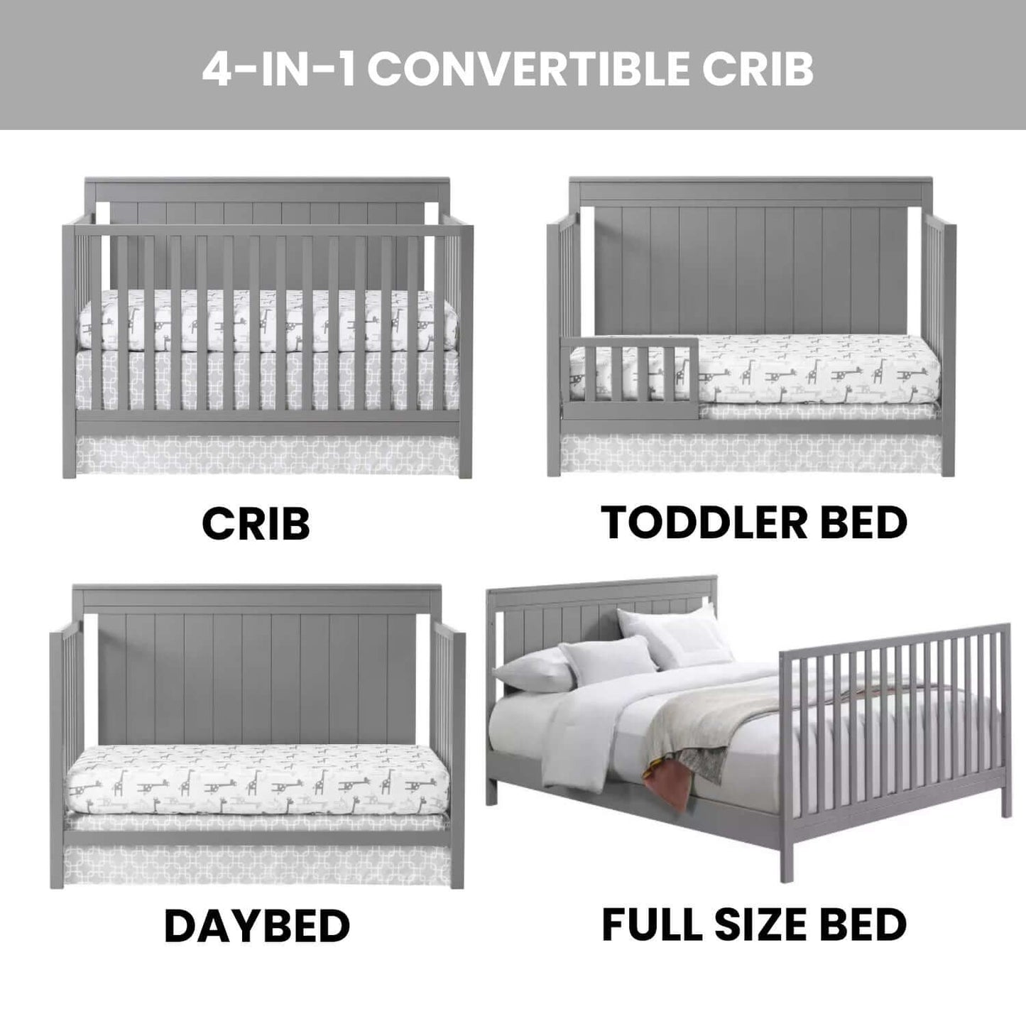 Lazio 4-in-1 Convertible Crib - Feature Image of 4-in-1 Convertible Crib Dove Gray