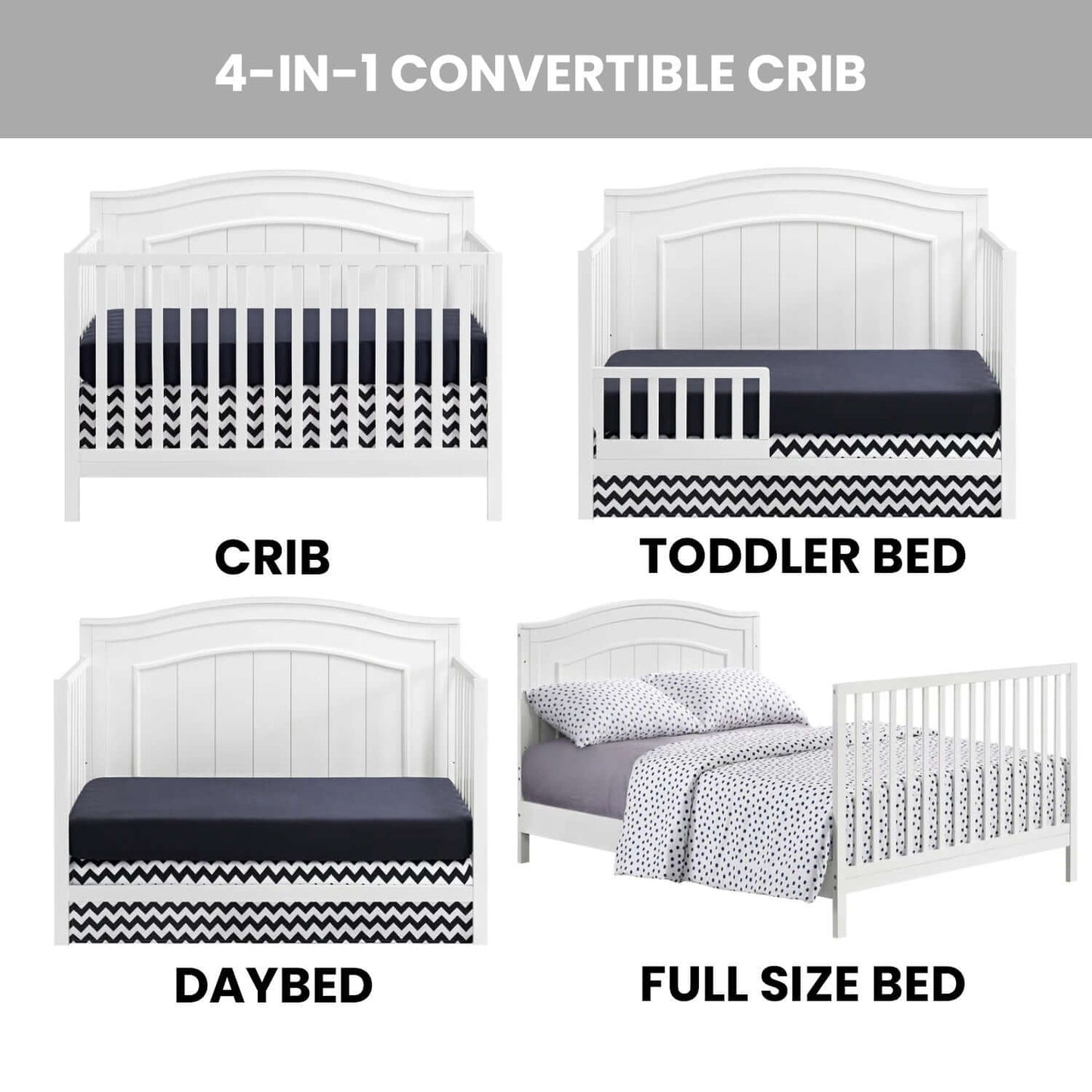 Nolan 4 in 1 Convertible Crib - Feature Image of Nolan 4 in 1 Convertible Crib Snow White