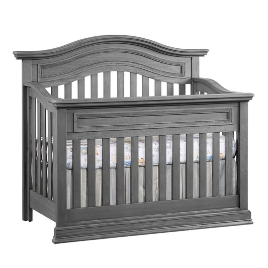 Glenbrook 4-in-1 Convertible Crib - Inclined Side View of Glenbrook 4-in-1 Convertible Crib Graphite Gray