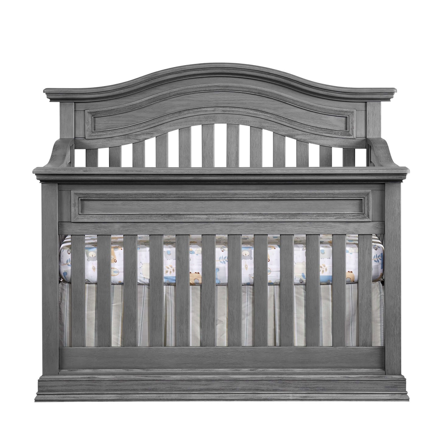 Glenbrook 4-in-1 Convertible Crib - Front View of Glenbrook 4-in-1 Convertible Crib Graphite Gray