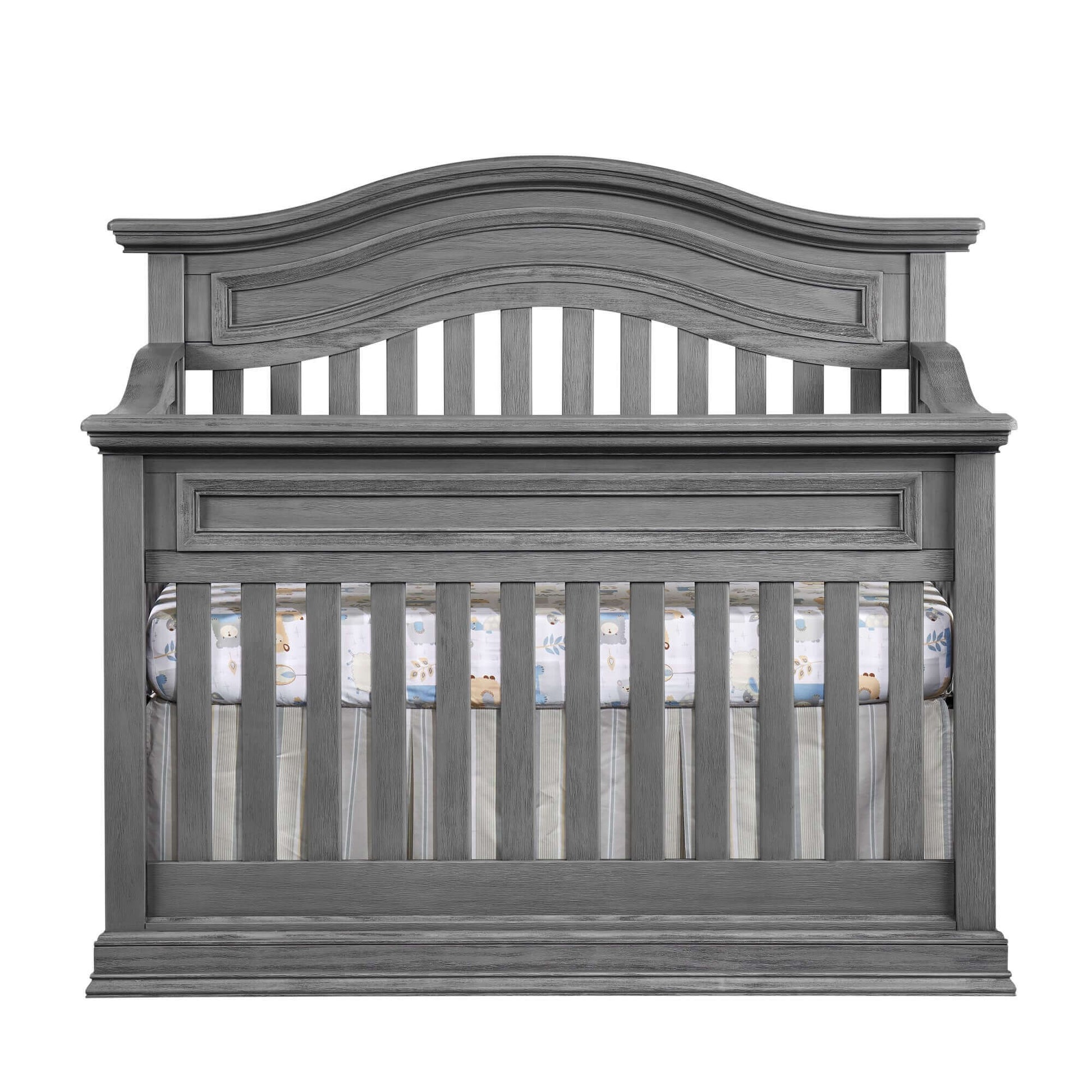 Glenbrook 4-in-1 Convertible Crib - Front View of Glenbrook 4-in-1 Convertible Crib Graphite Gray