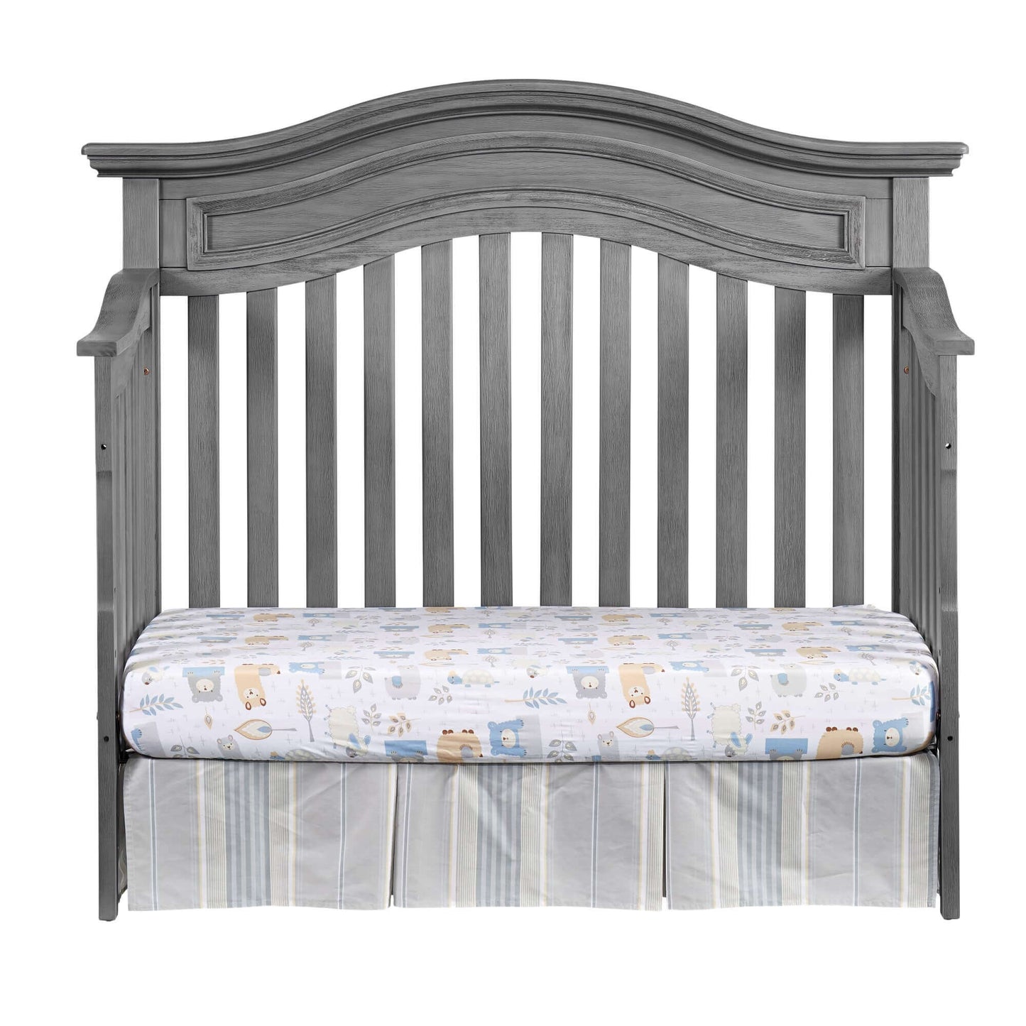 Glenbrook 4-in-1 Convertible Crib - Front View of Glenbrook Daybed Graphite Gray