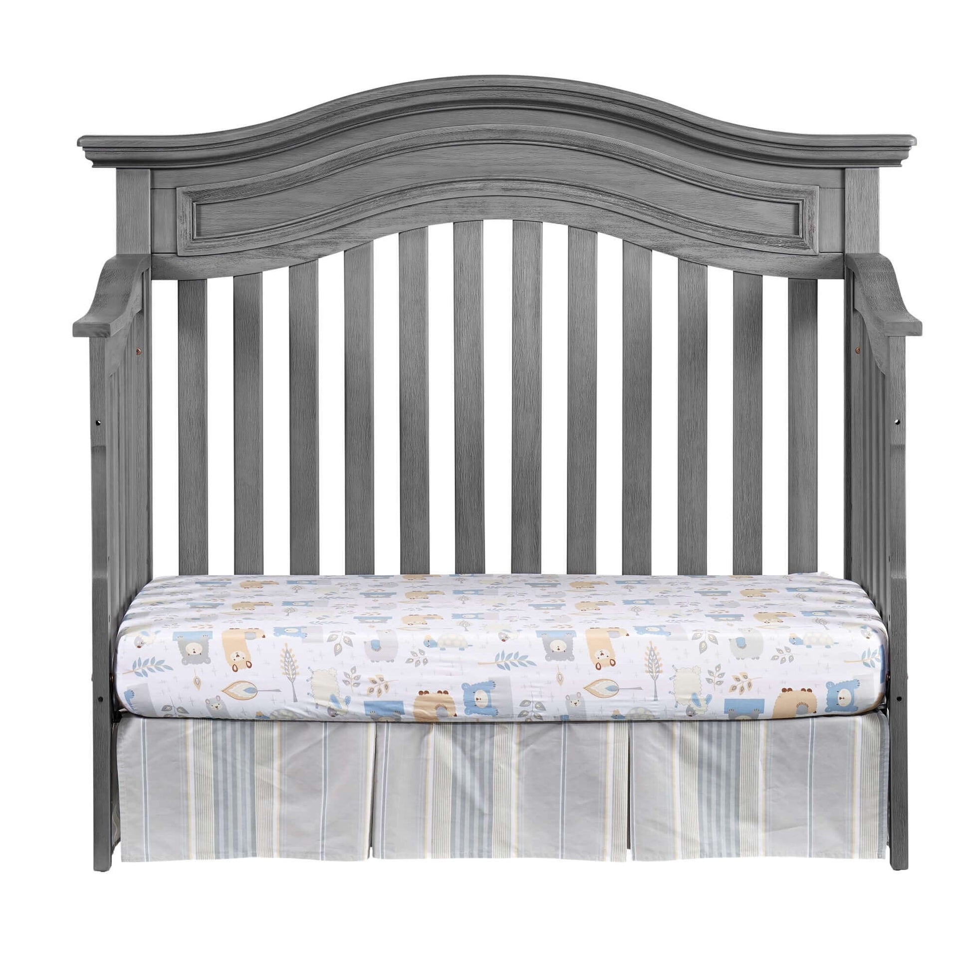 Glenbrook 4-in-1 Convertible Crib - Front View of Glenbrook Daybed Graphite Gray