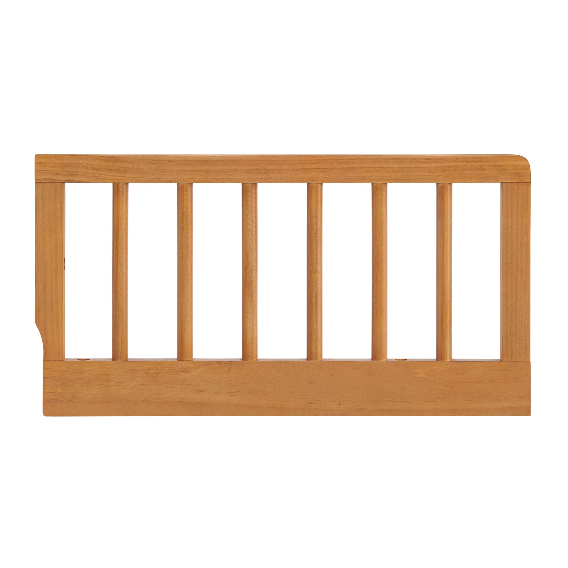 Dawson 3 In 1 Convertible Crib - Front View of Dawson Guard Rail  Honey Brown