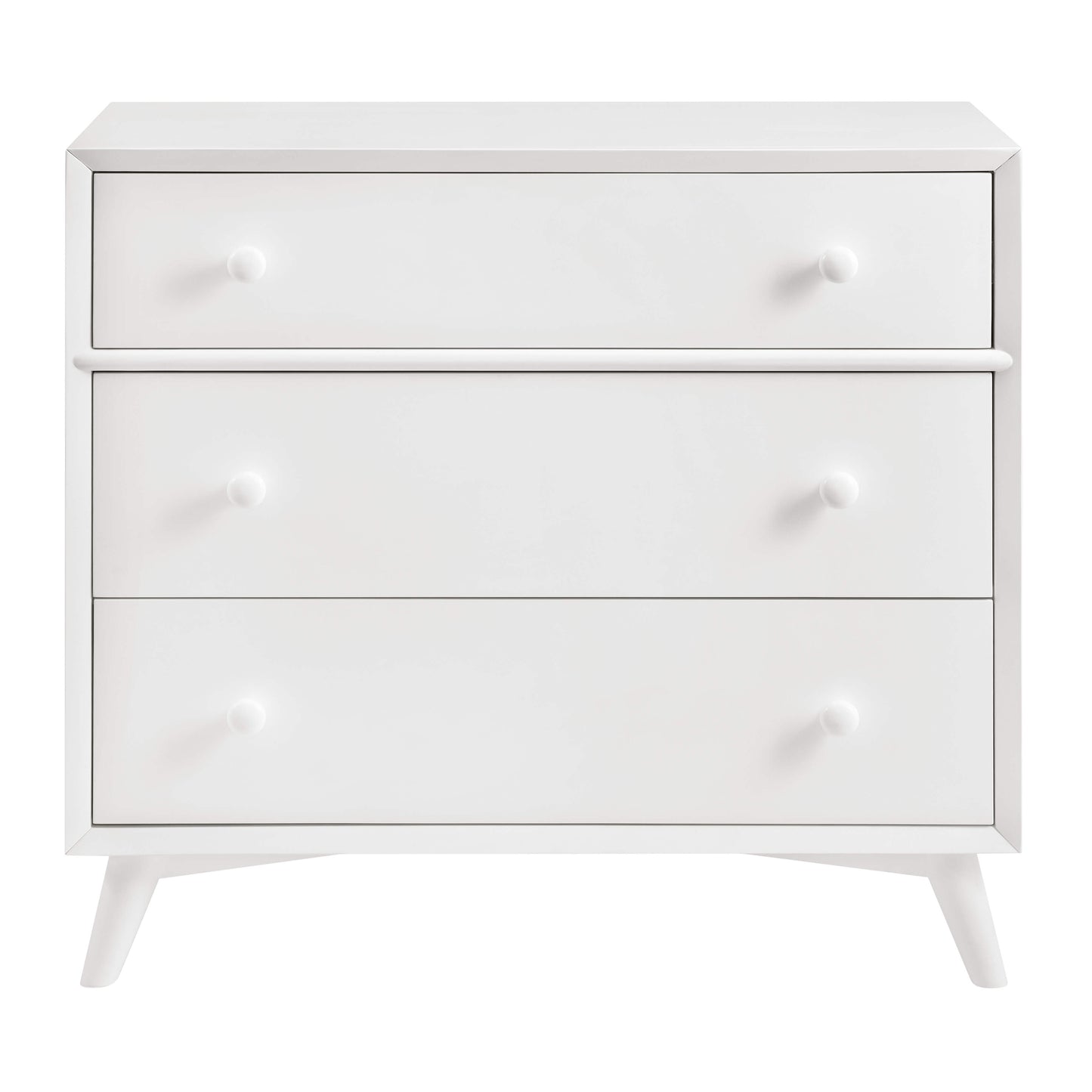 Dawson 3 Drawer Dresser - Front View of Dawson 3 Drawer Dresser White