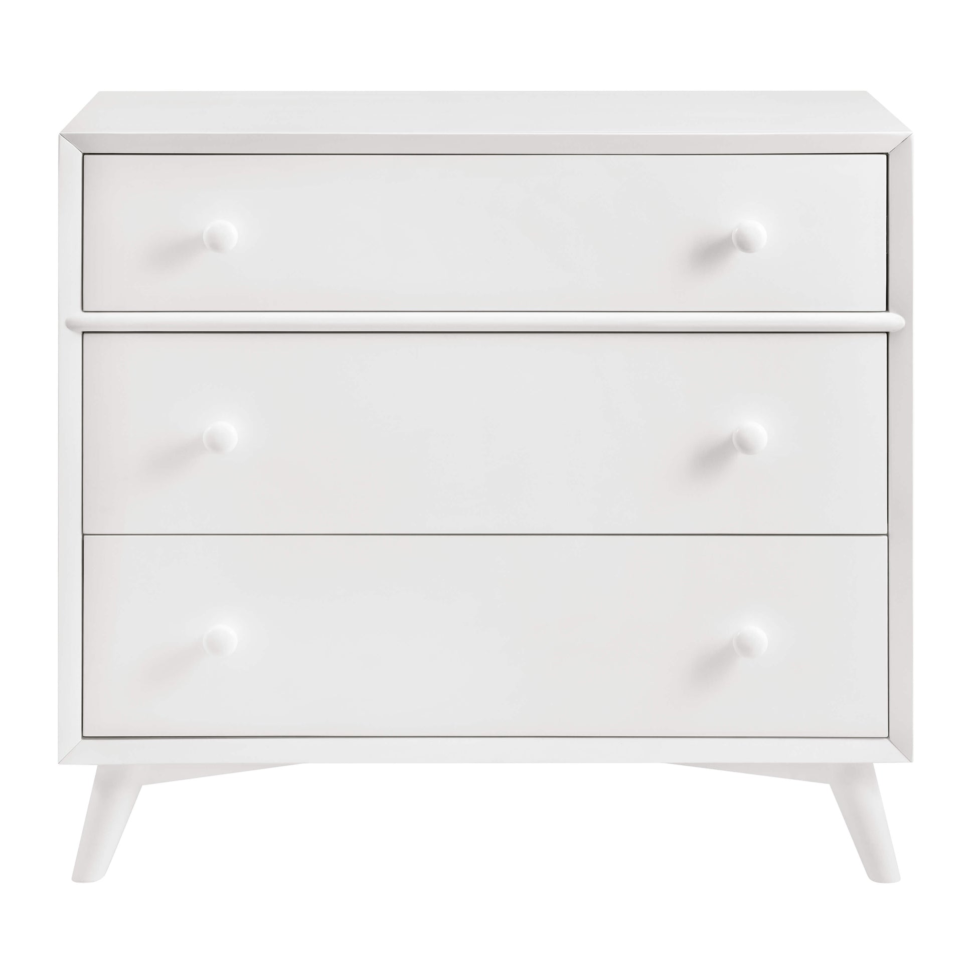 Dawson 3 Drawer Dresser - Front View of Dawson 3 Drawer Dresser White
