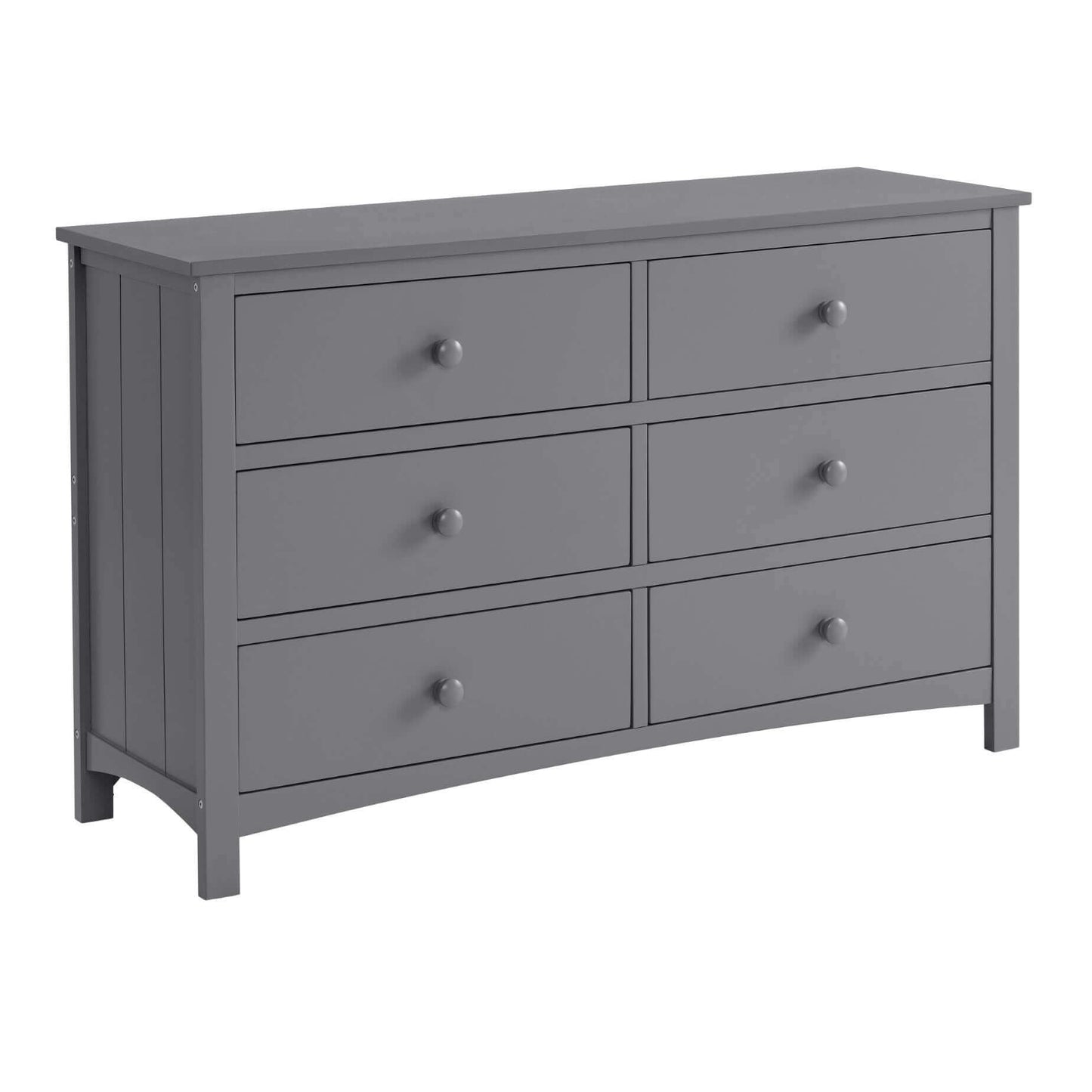 Universal 6-Drawer Dresser - Inclined Side View of Universal 6-Drawer Dresser Dove gray