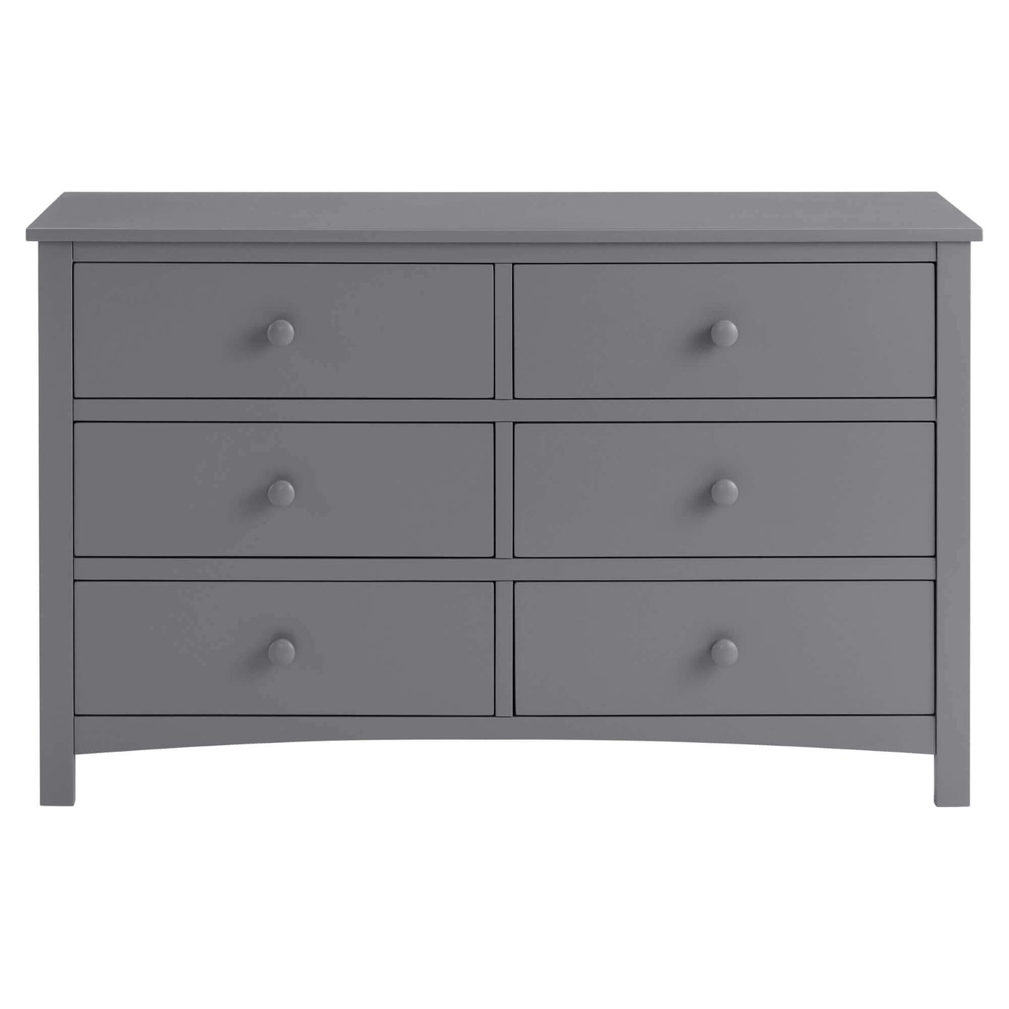 Universal 6-Drawer Dresser - Front View of Universal 6-Drawer Dresser Dove gray