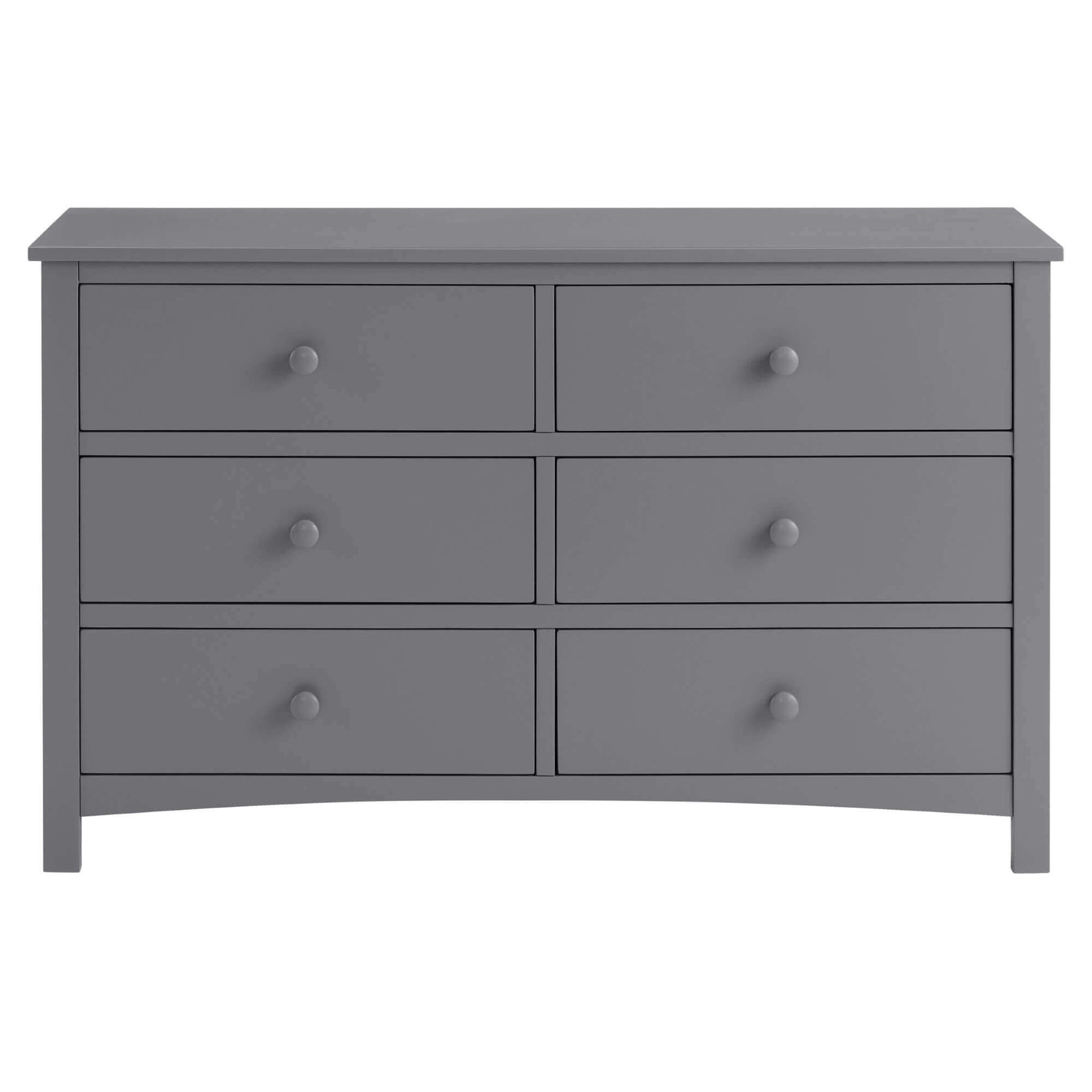 Universal 6-Drawer Dresser - Front View of Universal 6-Drawer Dresser Dove gray