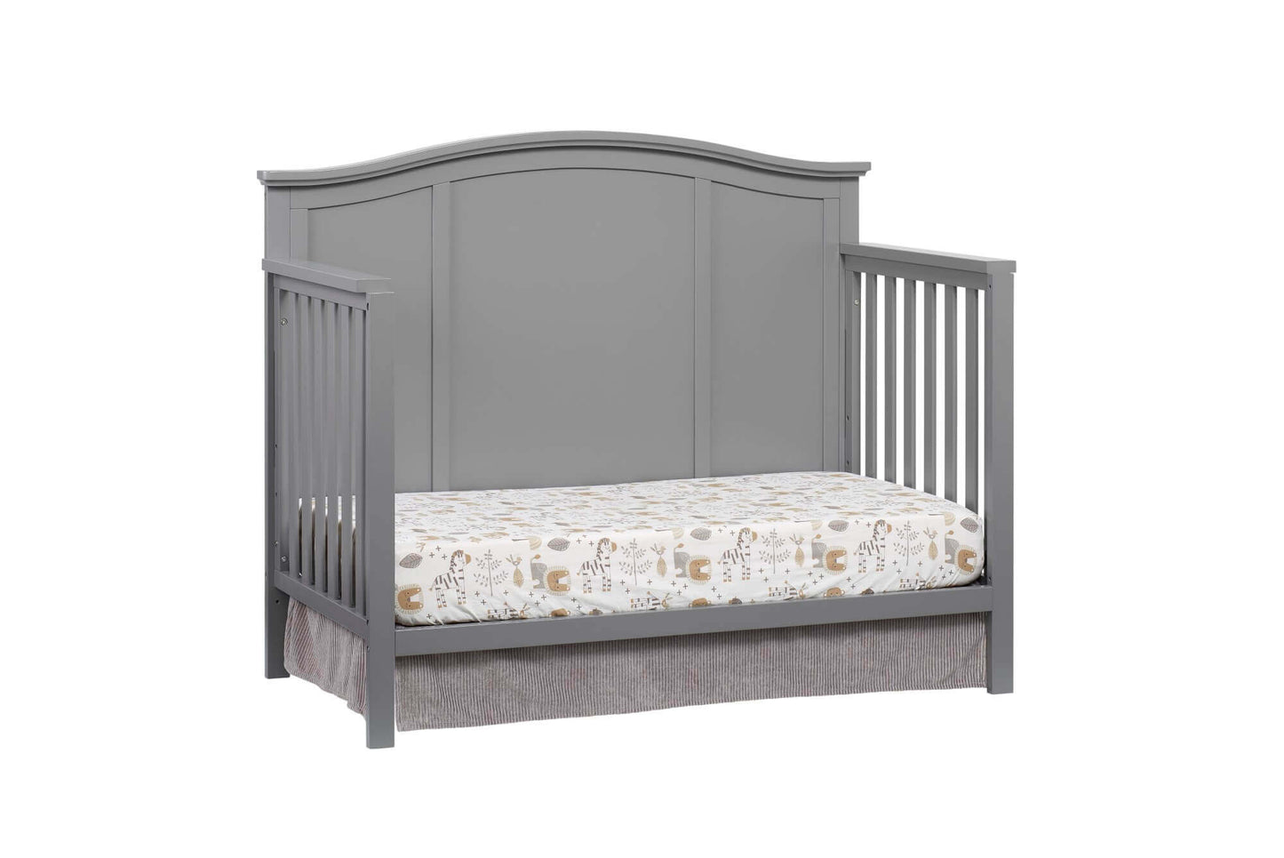 Emerson 4-in-1 Convertible Crib - Inclined Side View of Emerson Daybed Snow White