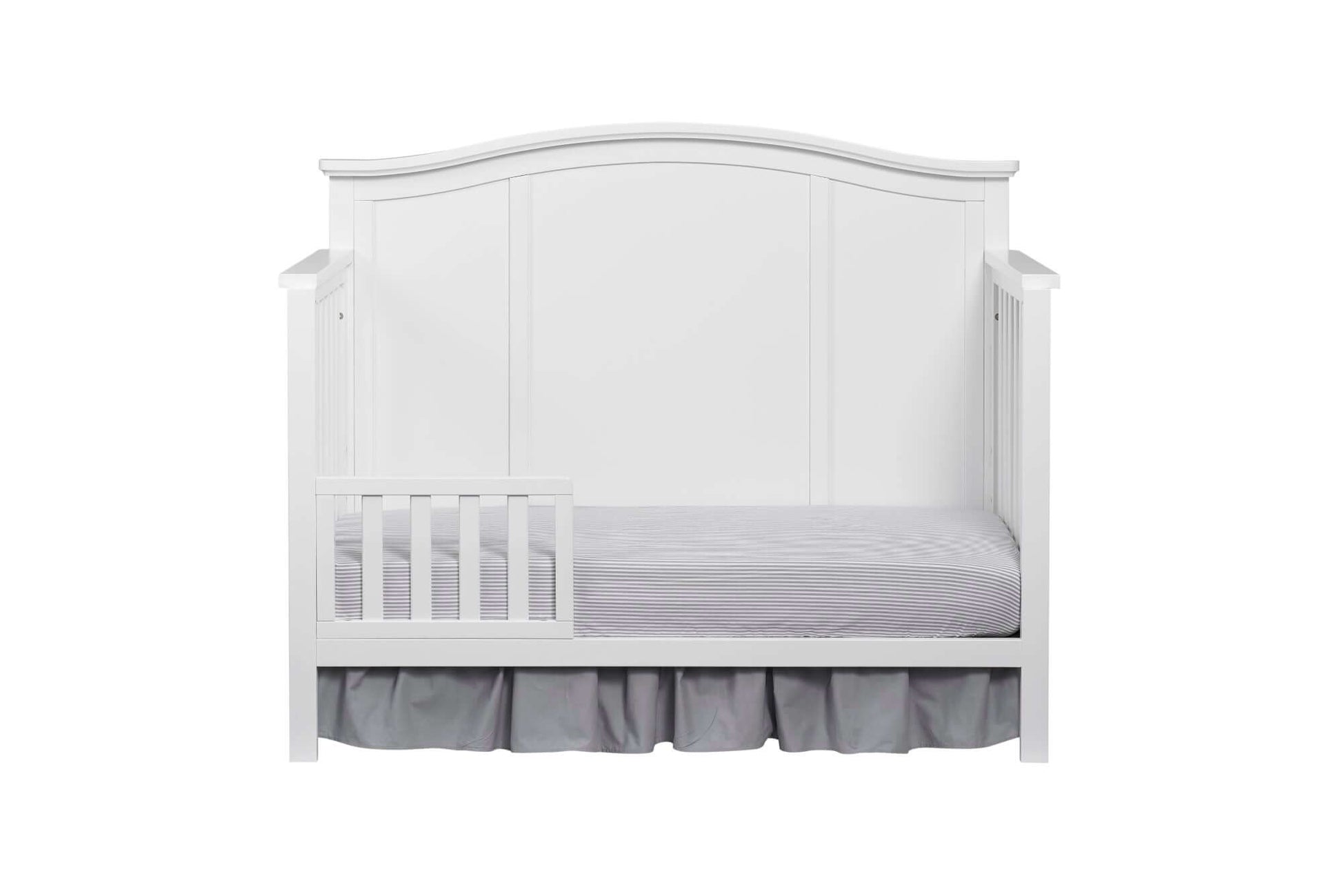 Emerson Guard Rail - Front View of Emerson Crib with Guard Rail White