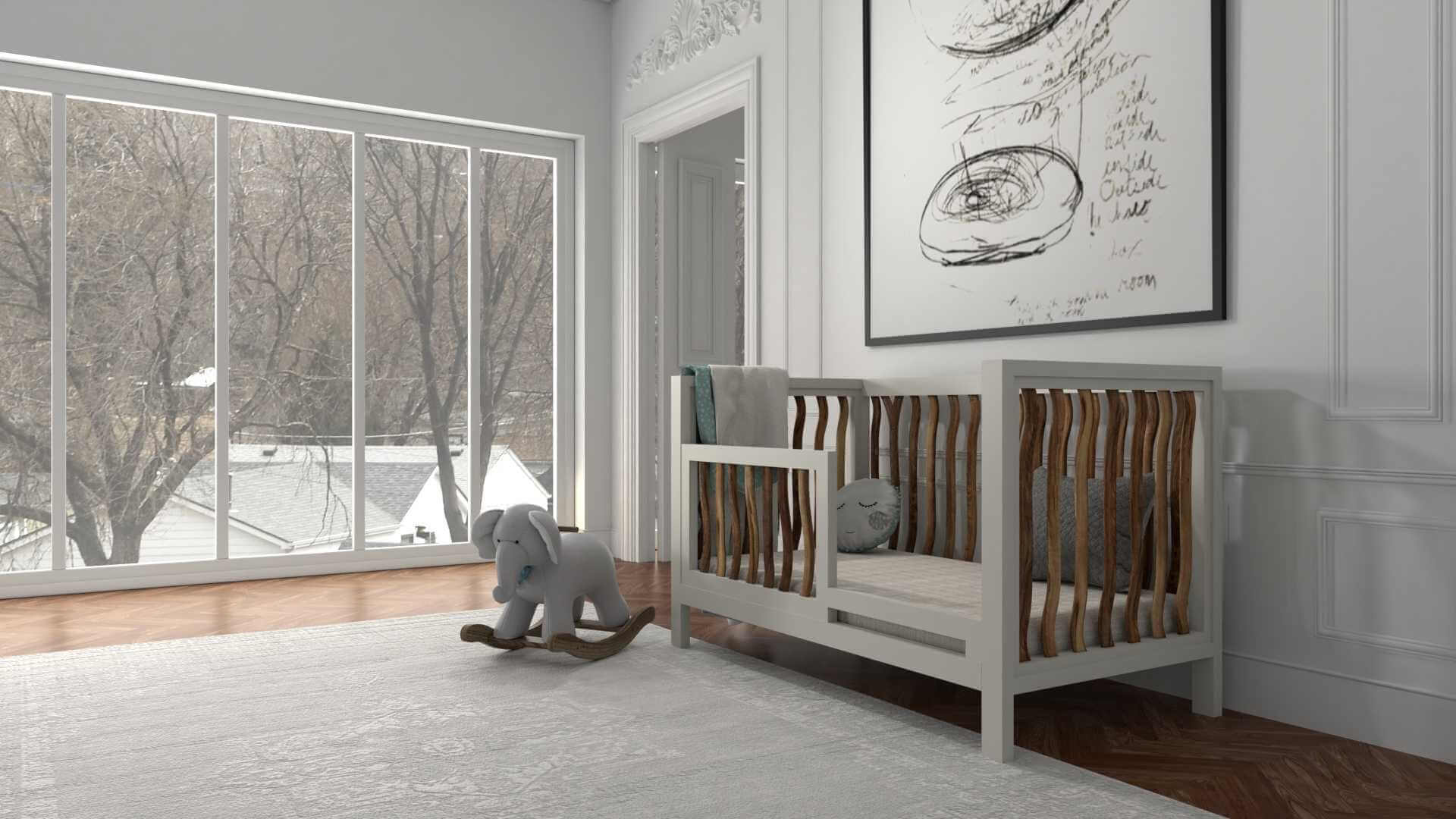 Branch Toddler & Day Bed Conversion Kit - Lifestyle Image of Toddler & Day Bed Conversion Kit Acacia-3