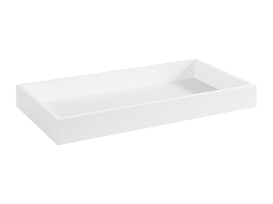 Essential Changing Topper - Top Inclined View of Changing Topper White