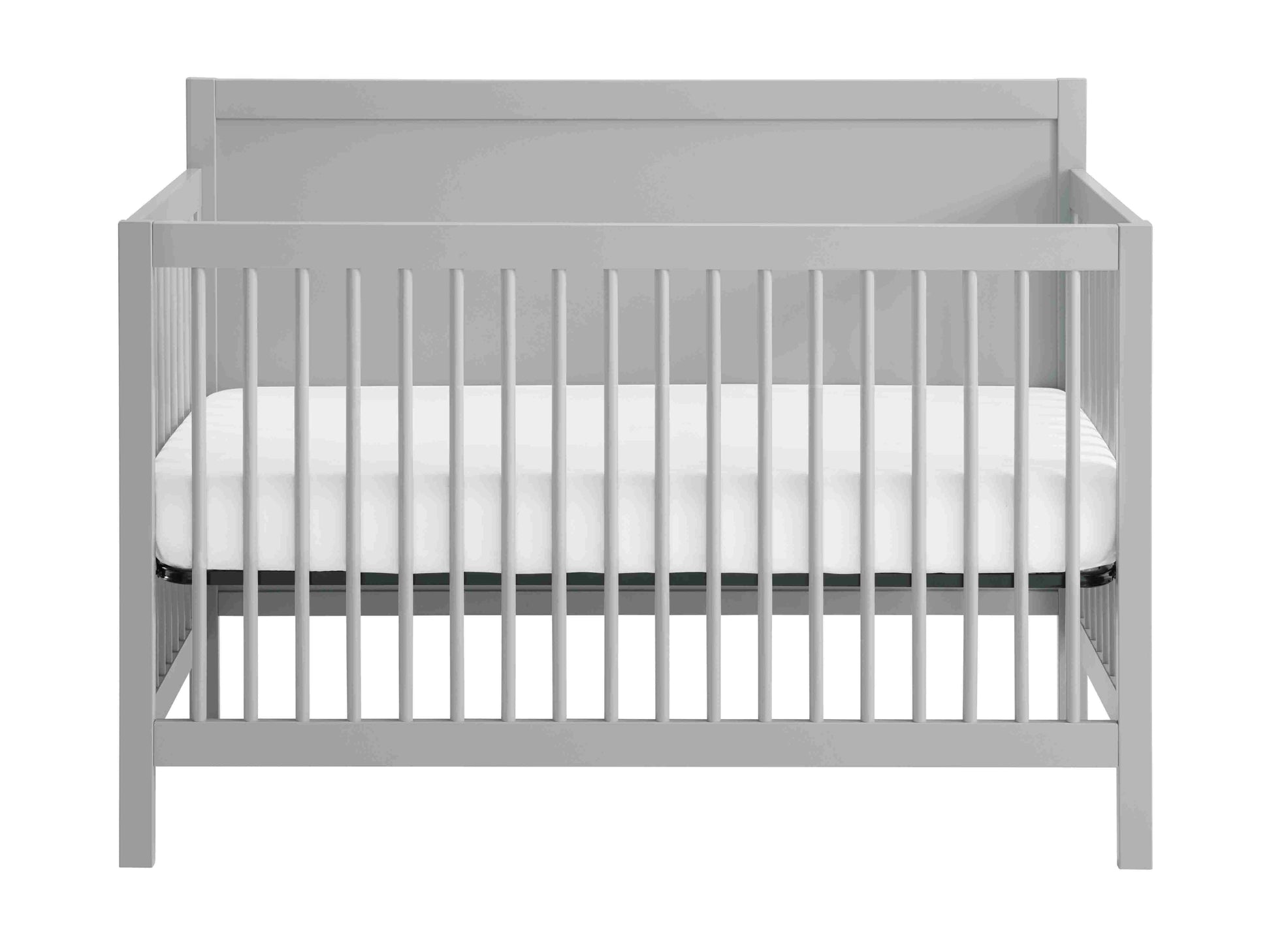 Essential 4 in 1 Island Crib - Front View of 4 in 1 Island Crib Gray
