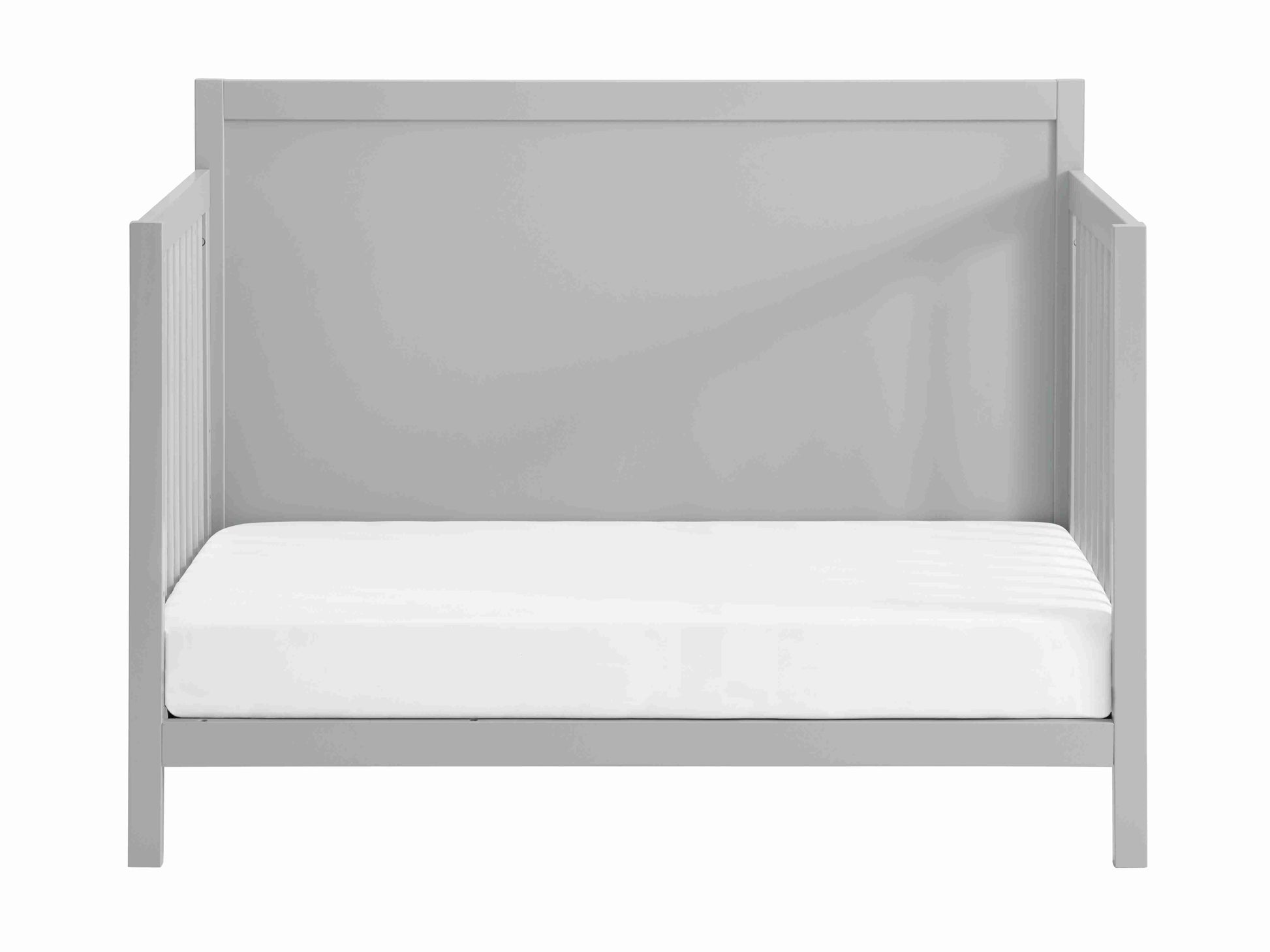 Essential 4 in 1 Island Crib - Front View of Daybed Gray