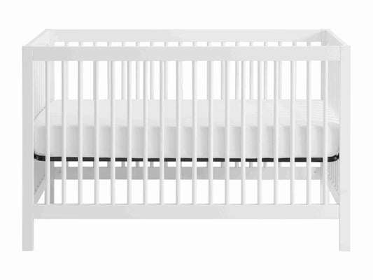 Essential 4 in 1 Island Crib - Front View of 4 in 1 Island Crib White