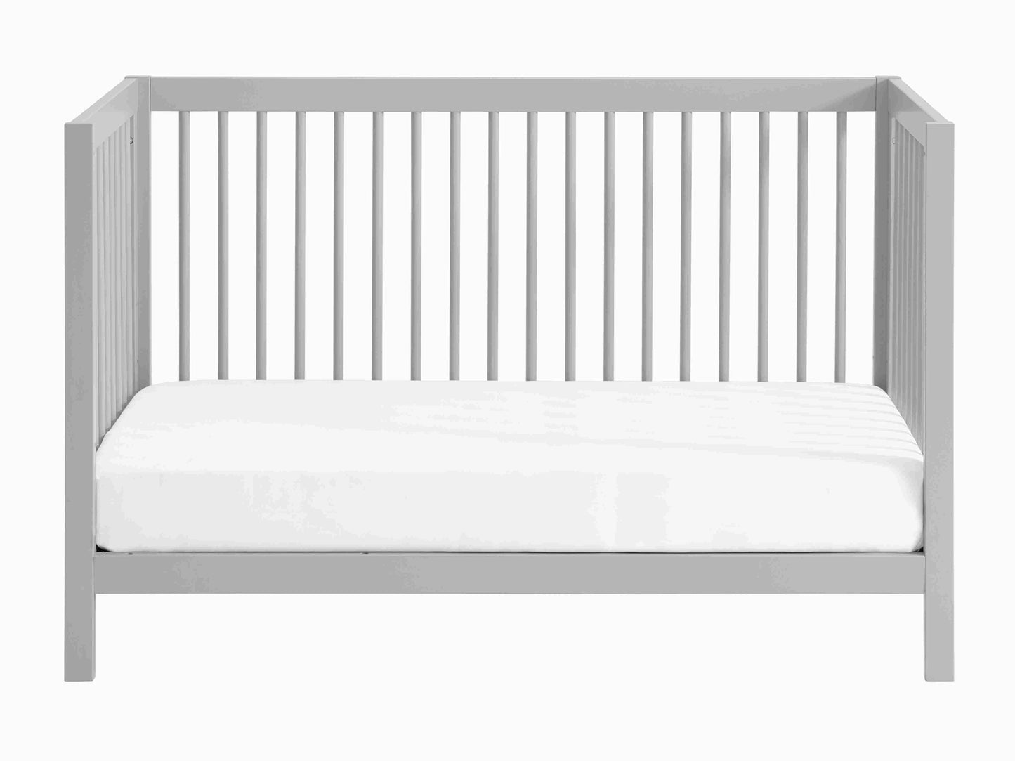 Essential 4 in 1 Island Crib -  Front View of Daybed Gray