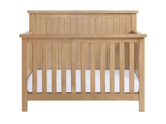 Everlee 4-In-1 Convertible Crib - Front View of Everlee 4-In-1 Convertible Crib Honey Wood