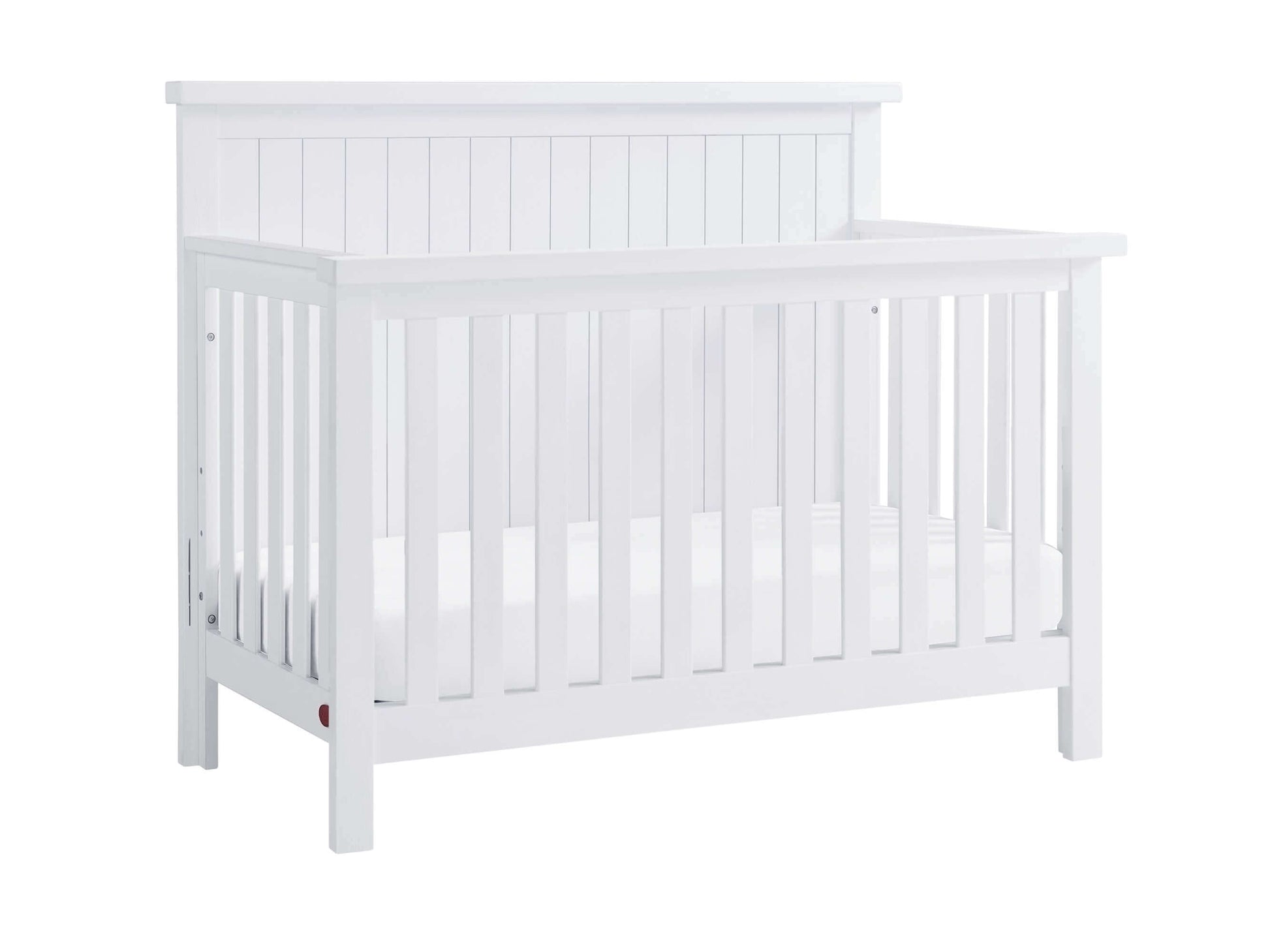 Everlee 4-In-1 Convertible Crib - Inclined Side View of Everlee 4-In-1 Convertible Crib Whitewash