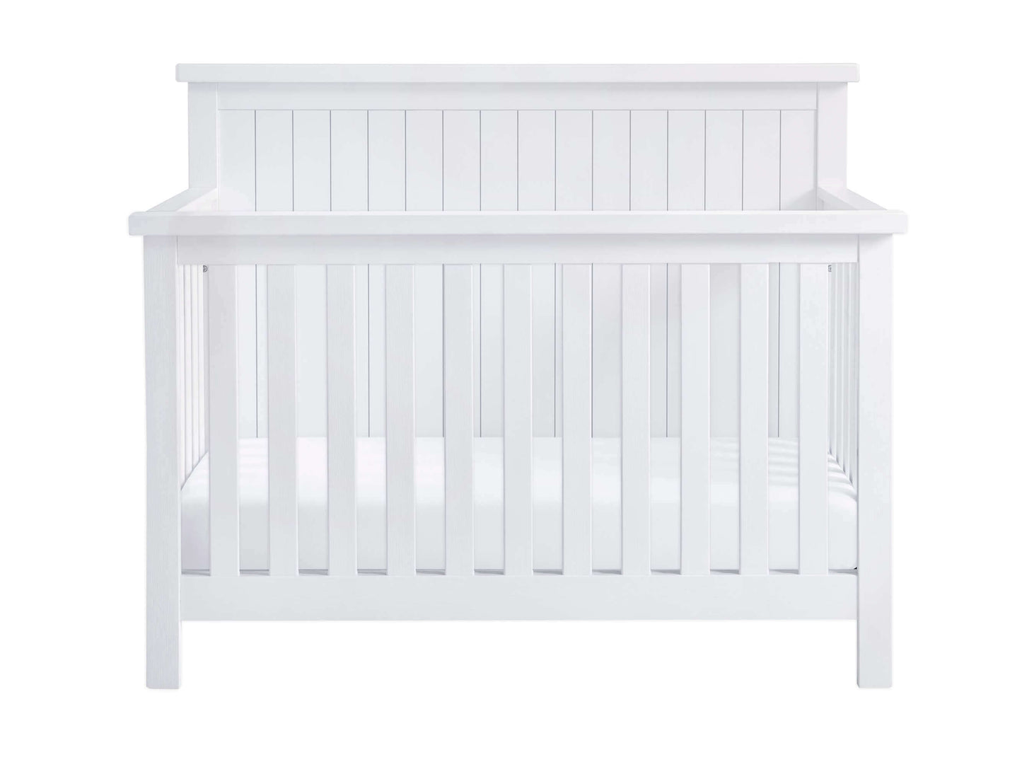 Everlee 4-In-1 Convertible Crib - Front View of Everlee 4-In-1 Convertible Crib Whitewash