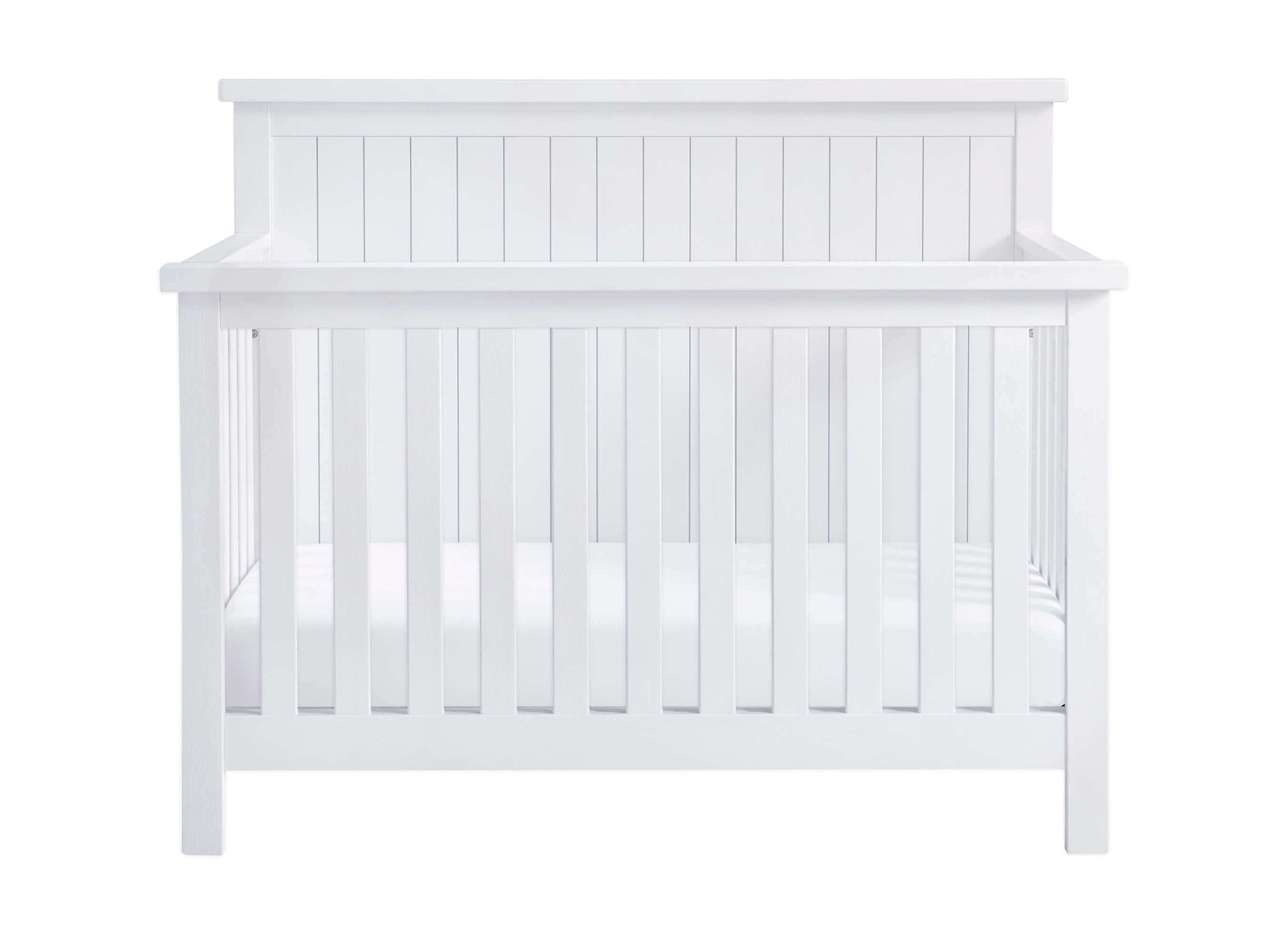 Everlee 4-In-1 Convertible Crib - Front View of Everlee 4-In-1 Convertible Crib Whitewash
