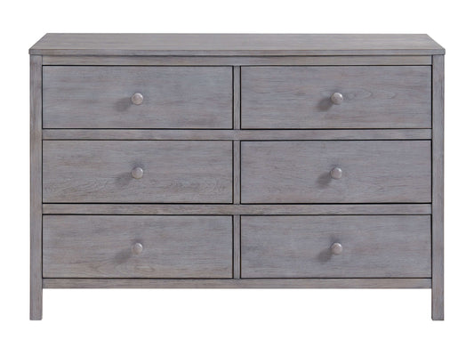 Everlee 6 Drawer Dresser - Front View of Everlee 6 Drawer Dresser Graystone