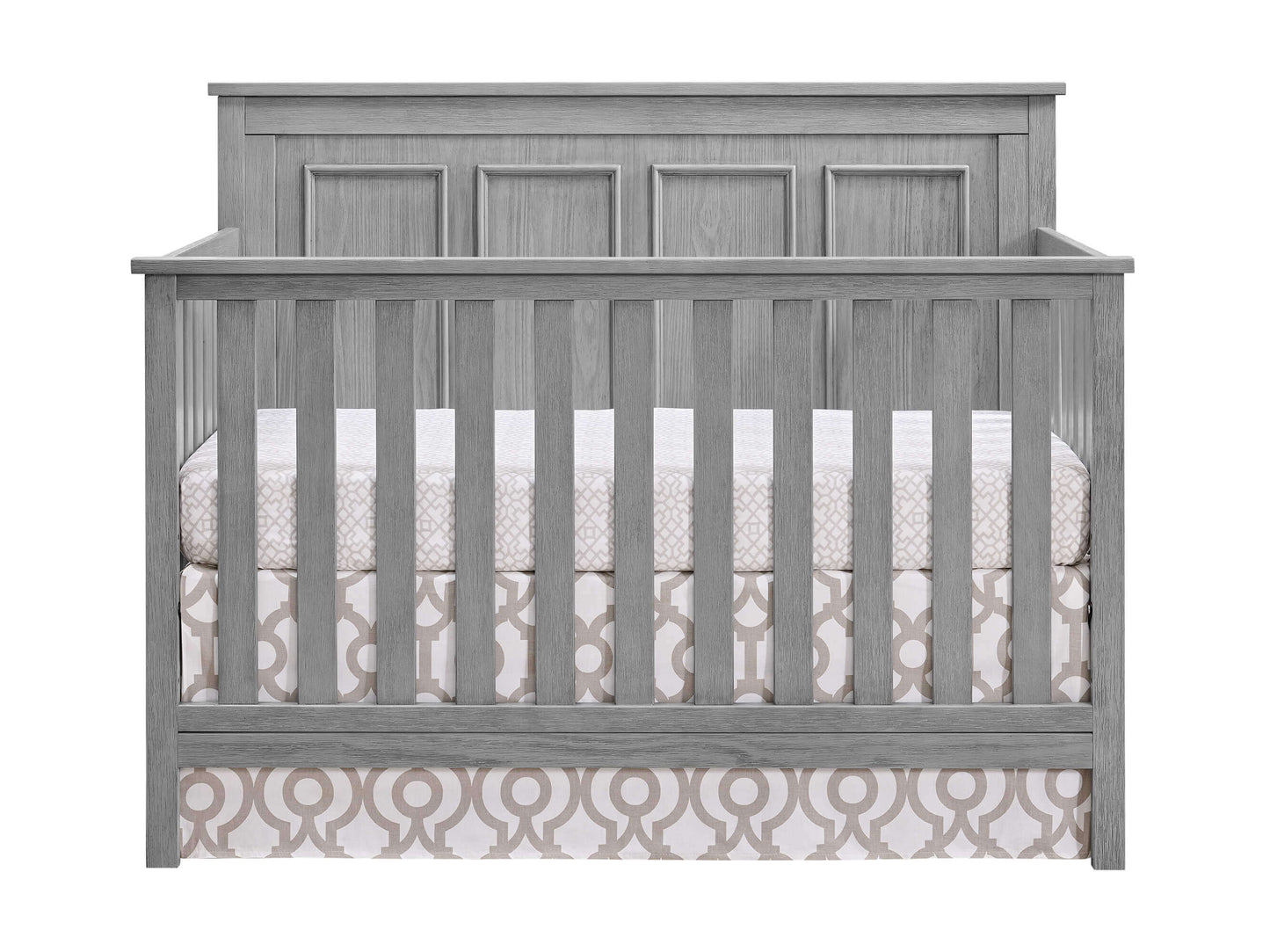 Bennett 4-in-1 Convertible Crib - Front View of Bennett 4-in-1 Convertible Crib Rustic Gray