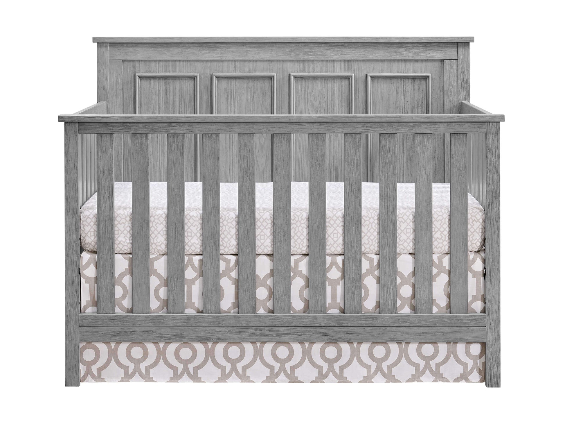 Bennett 4-in-1 Convertible Crib - Front View of Bennett 4-in-1 Convertible Crib Rustic Gray