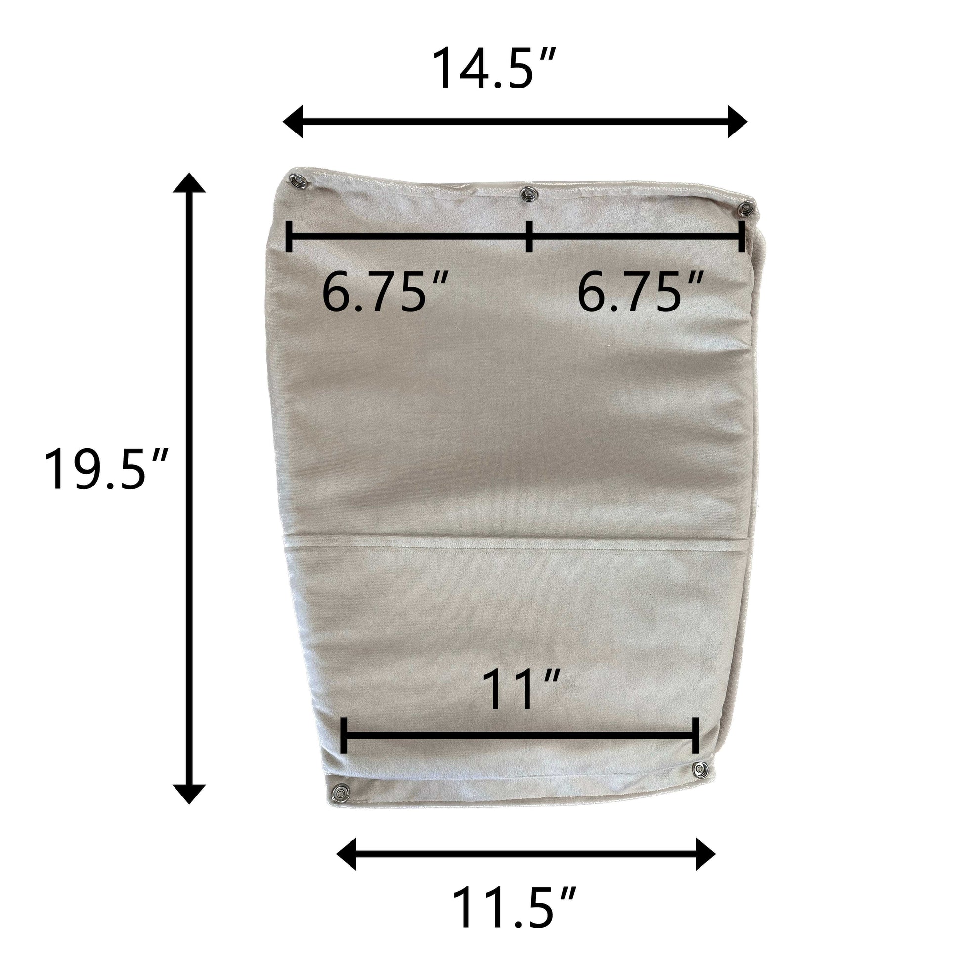 Sleigh Glider Chair Cushions Set - Dimension Image of the Glider Chair Cushions Set Gray