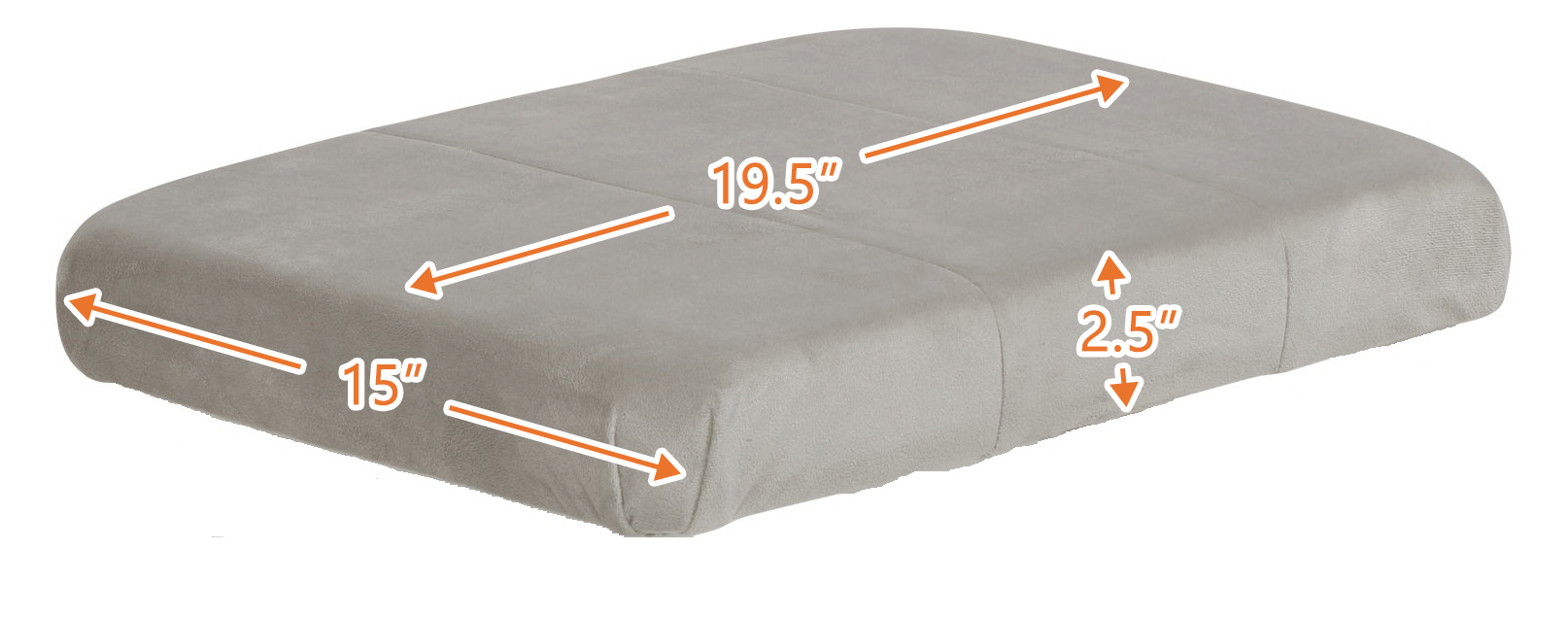 Alice Glider Ottoman Cushion - Dimension Image Gray