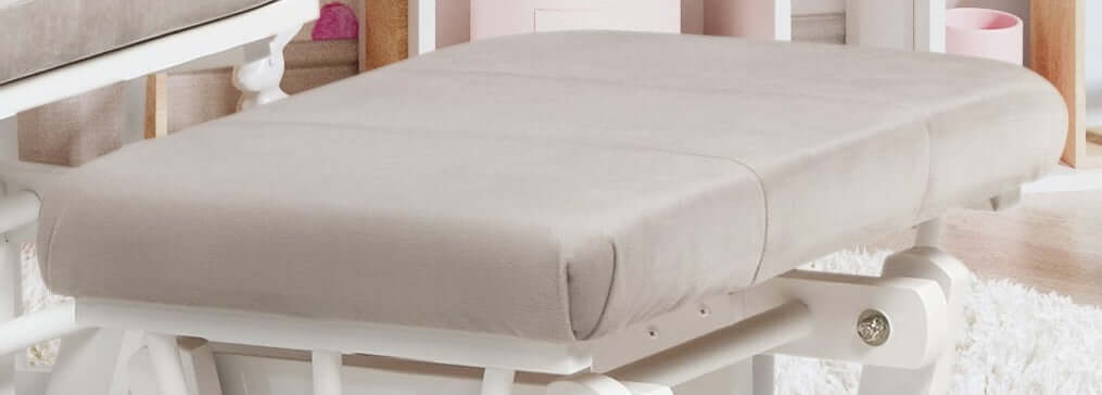 Alice Glider Ottoman Cushion - Lifestyle Image of Alice Glider Ottoman Cushion Gray