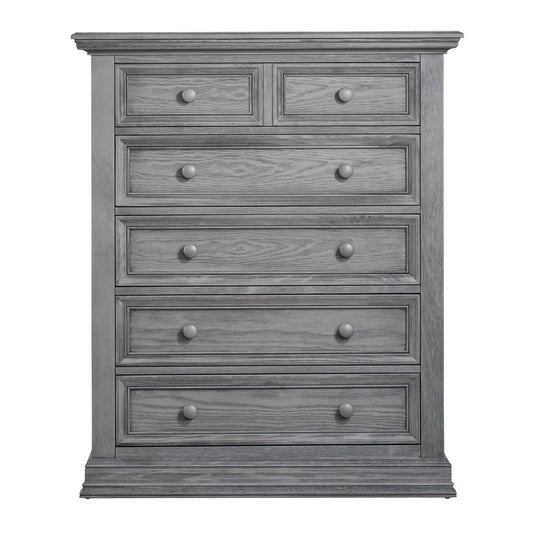 Glenbrook 5 Drawer Chest - Front View of Glenbrook 5 Drawer Chest Graphite Gray
