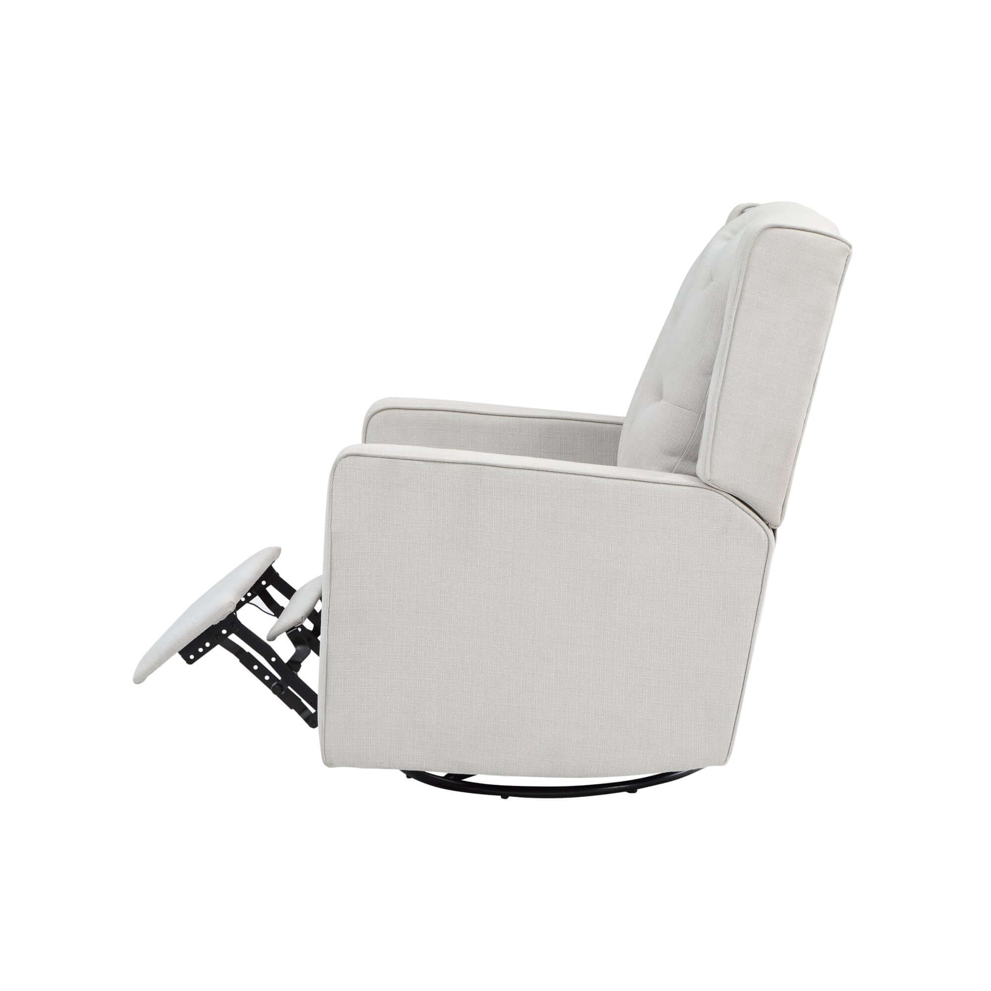 Ava Manual Swivel Glider Recliner - Side View of Ava Manual Swivel Glider Recliner Gray
