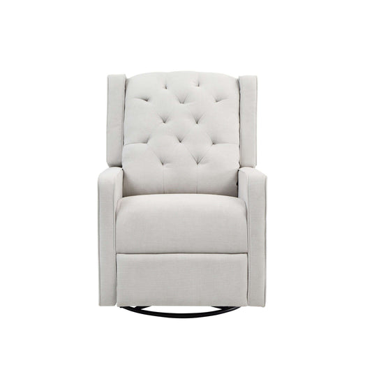 Ava Manual Swivel Glider Recliner - Front View of Ava Manual Swivel Glider Recliner Gray