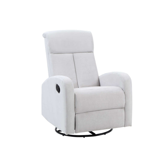 Amber Manual Swivel Glider Recliner - Inclined Side View of Amber Manual Swivel Glider Recliner Gray