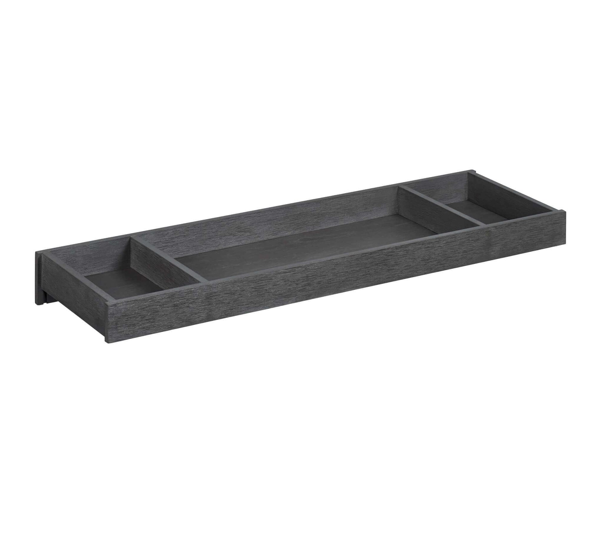 Hampton Changing Topper - Inclined Side View of Hampton Changing Topper Canyon Gray