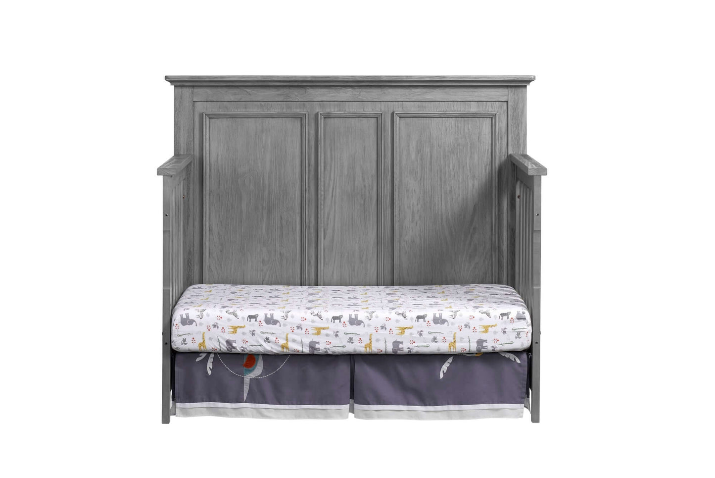 Kenilworth 4-in-1 Convertible Crib - Front View of Kenilworth Daybed Graphite Gray