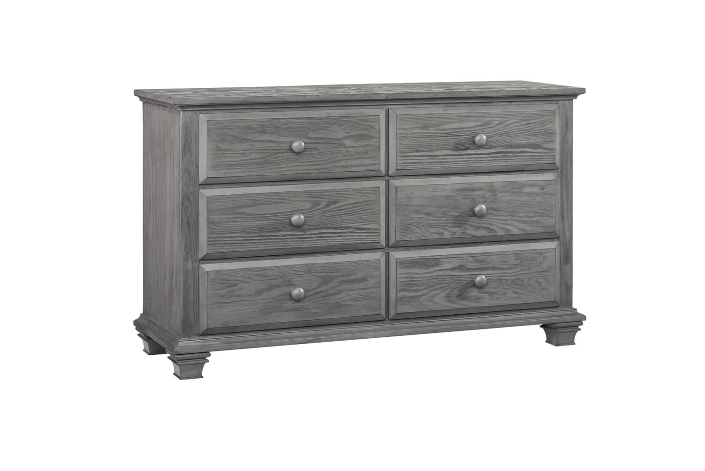 Kenilworth 6 Drawer Dresser - Inclined Side View of Kenilworth 6 Drawer Dresser Graphite Gray