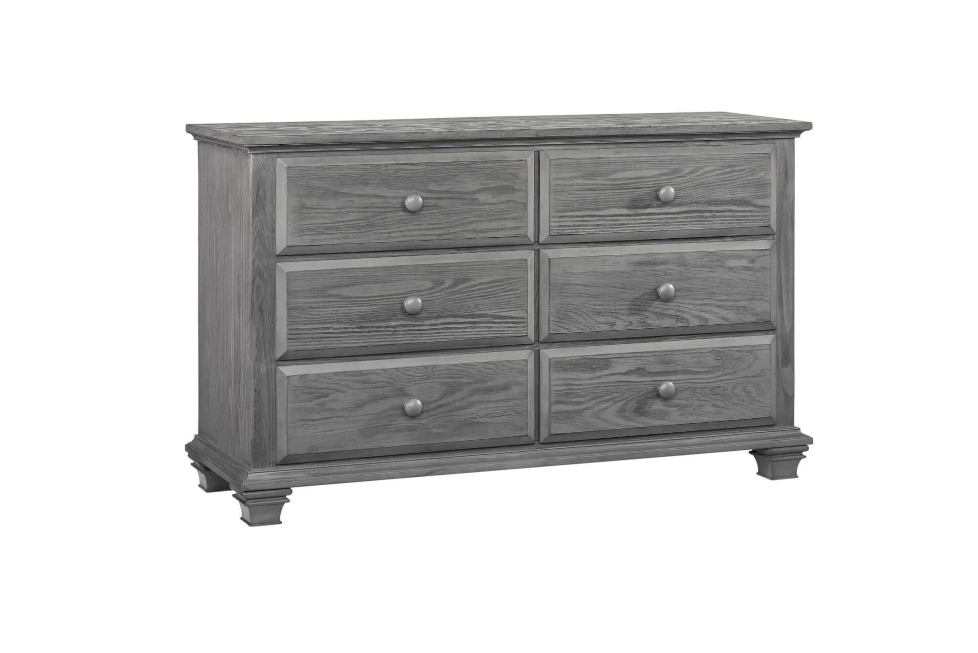 Kenilworth 6 Drawer Dresser - Inclined Side View of Kenilworth 6 Drawer Dresser Graphite Gray