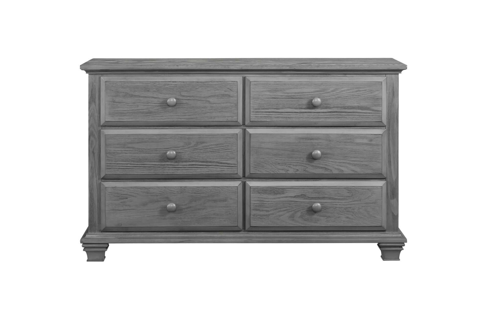 Kenilworth 6 Drawer Dresser - Front View of Kenilworth 6 Drawer Dresser Graphite Gray